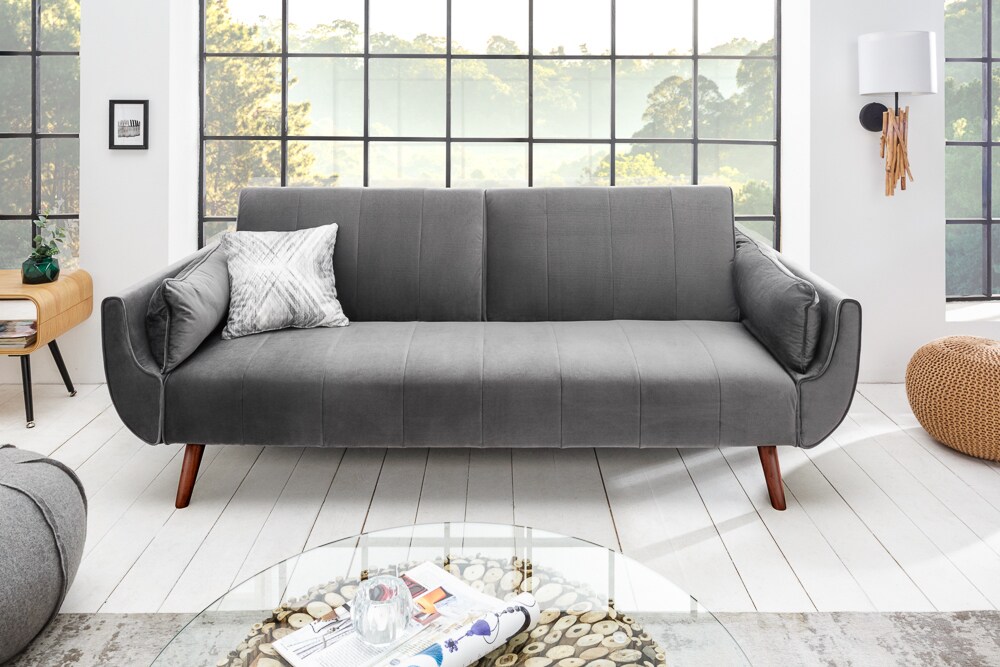 riess-ambiente Schlafsofa DIVANI – 220cm hellblau Bettfunktion 3er Sofa Scandinavian Design | 04250243591599