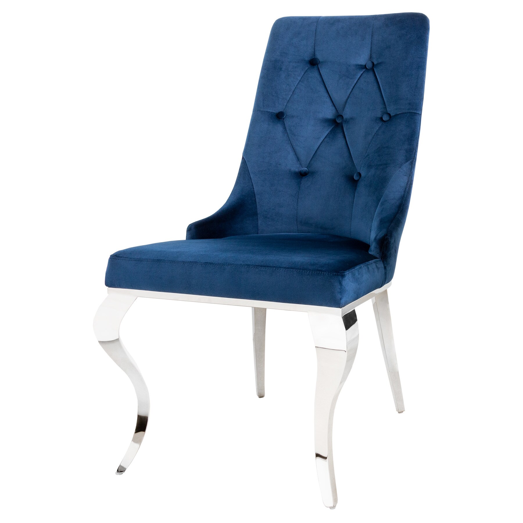 riess-ambiente Stuhl MODERN BAROCK - royalblau Samt mit silbernem L&ouml;wenkopf - Bild 1