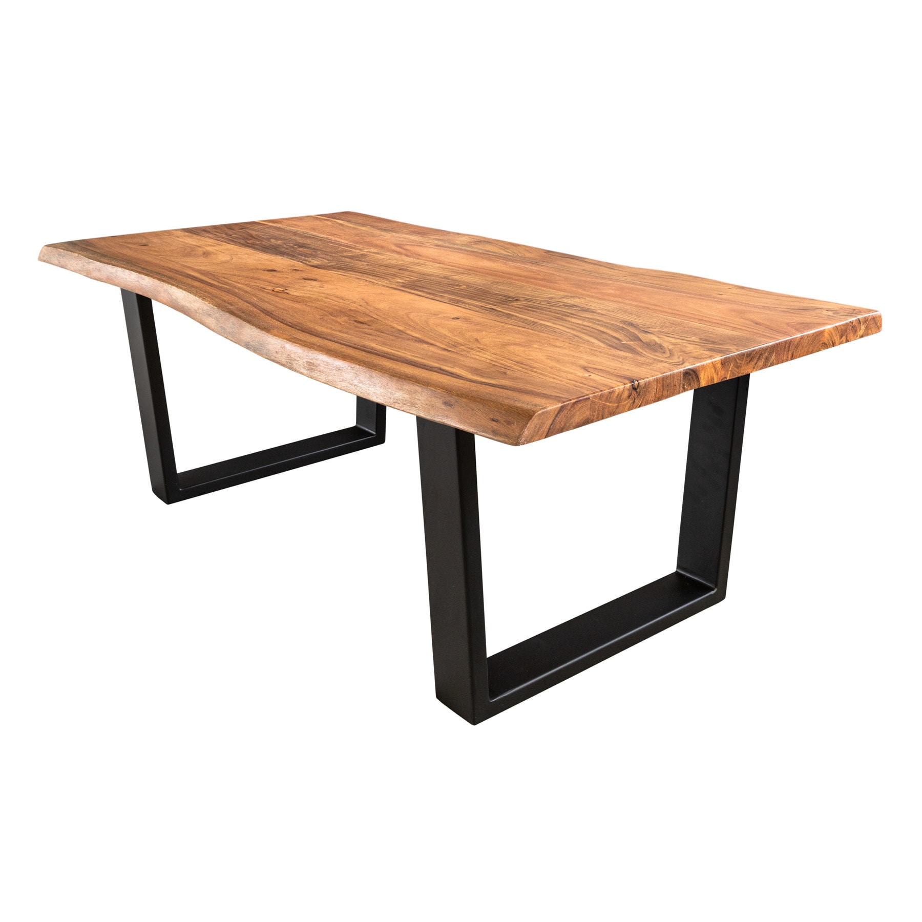 riess-ambiente Couchtisch MAMMUT - 120cm Akazie natur V-Gestell schwarz 2,5cm Tischplatte Massivholz - Bild 1