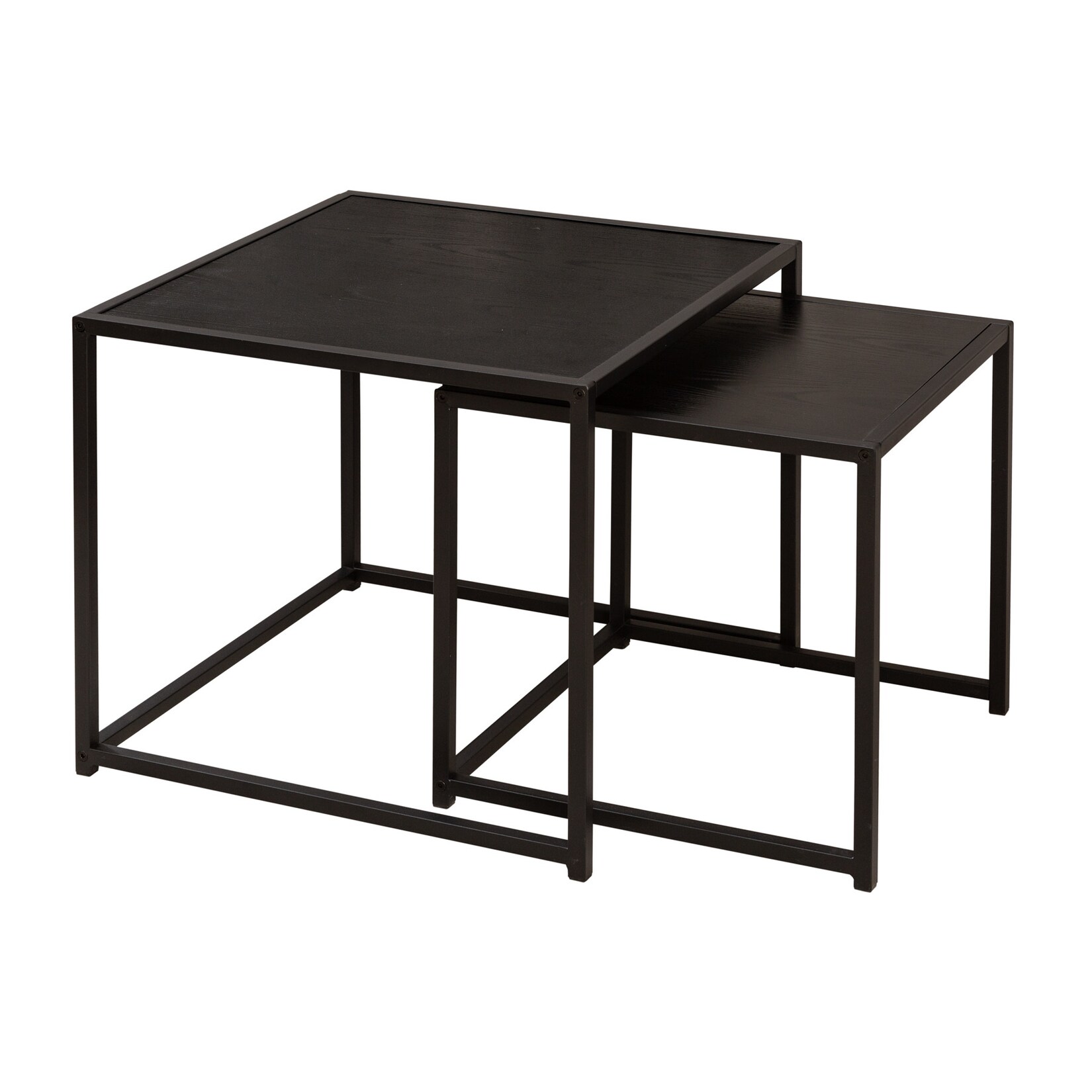 riess-ambiente 2er Set Beistelltisch SLIM LINE – 50cm anthrazit schwarz Marmor-Design Metallgestell Couchtisch | 04251854723201