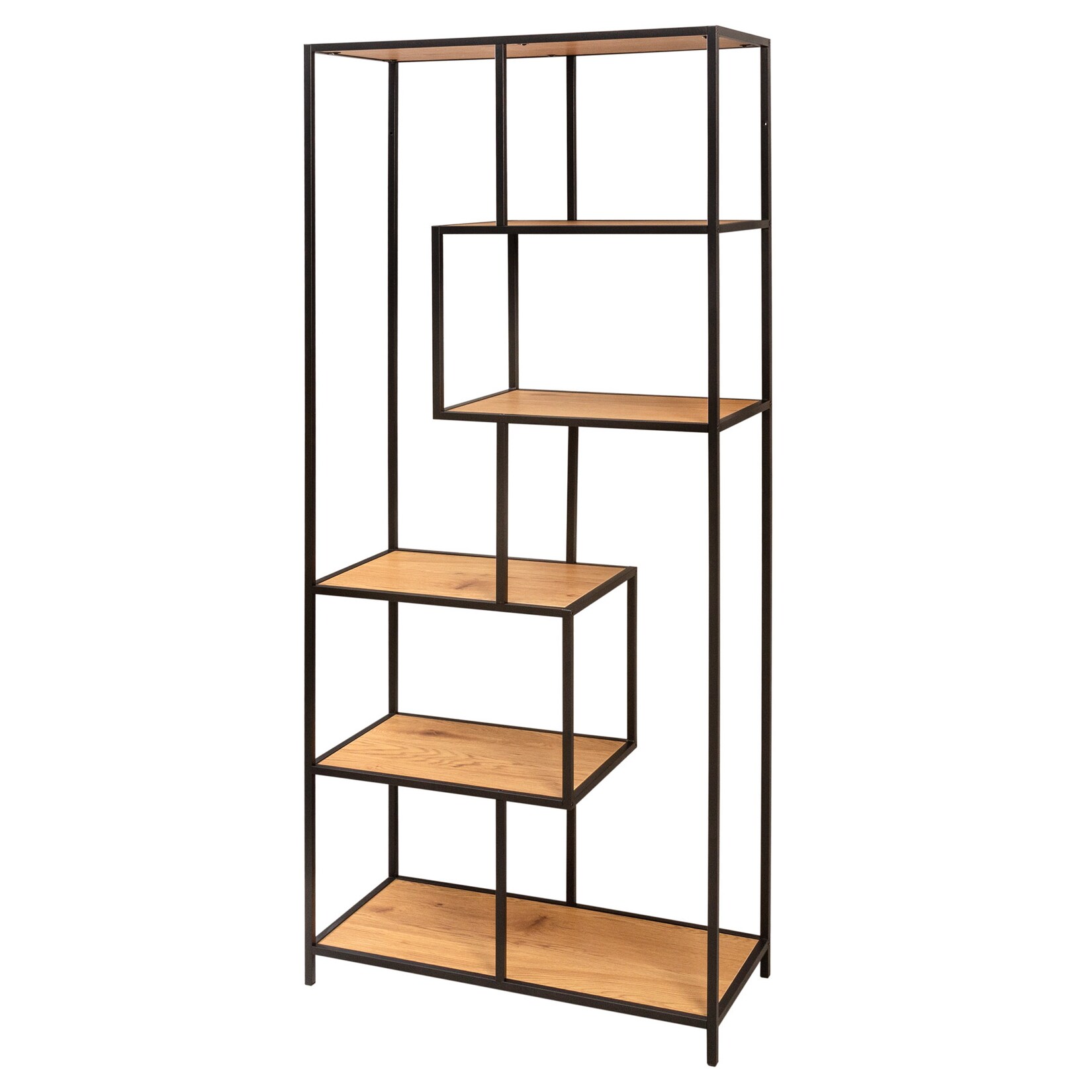 riess-ambiente Bücherregal SLIM LINE – Industrial 185cm Wildeiche schwarz sechs Regalböden pflegeleicht | 04251854723317