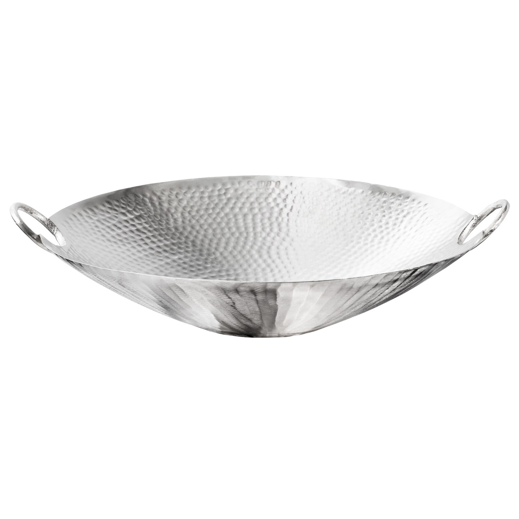 riess-ambiente Deko Schale ORIENT – 55cm silber Metall Hammerschlag Design Handgearbeitet | 04251561902432