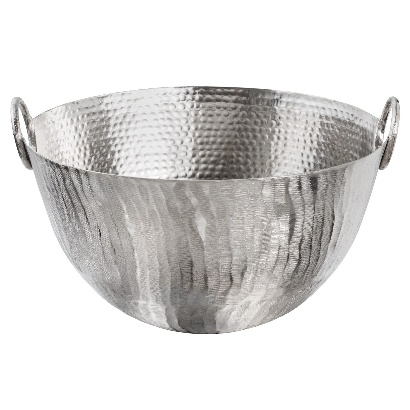 riess-ambiente Deko Schale ORIENT – 40cm silber Metall Hammerschlag Design | 04251561902456