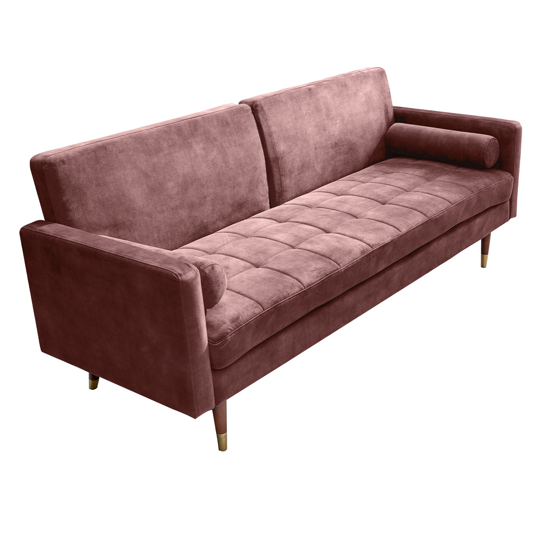 riess-ambiente Schlafsofa COUTURE - 196cm altrosa Microvelours 3-Sitzer Couch Bettfunktion ink. Kissen - Bild 1