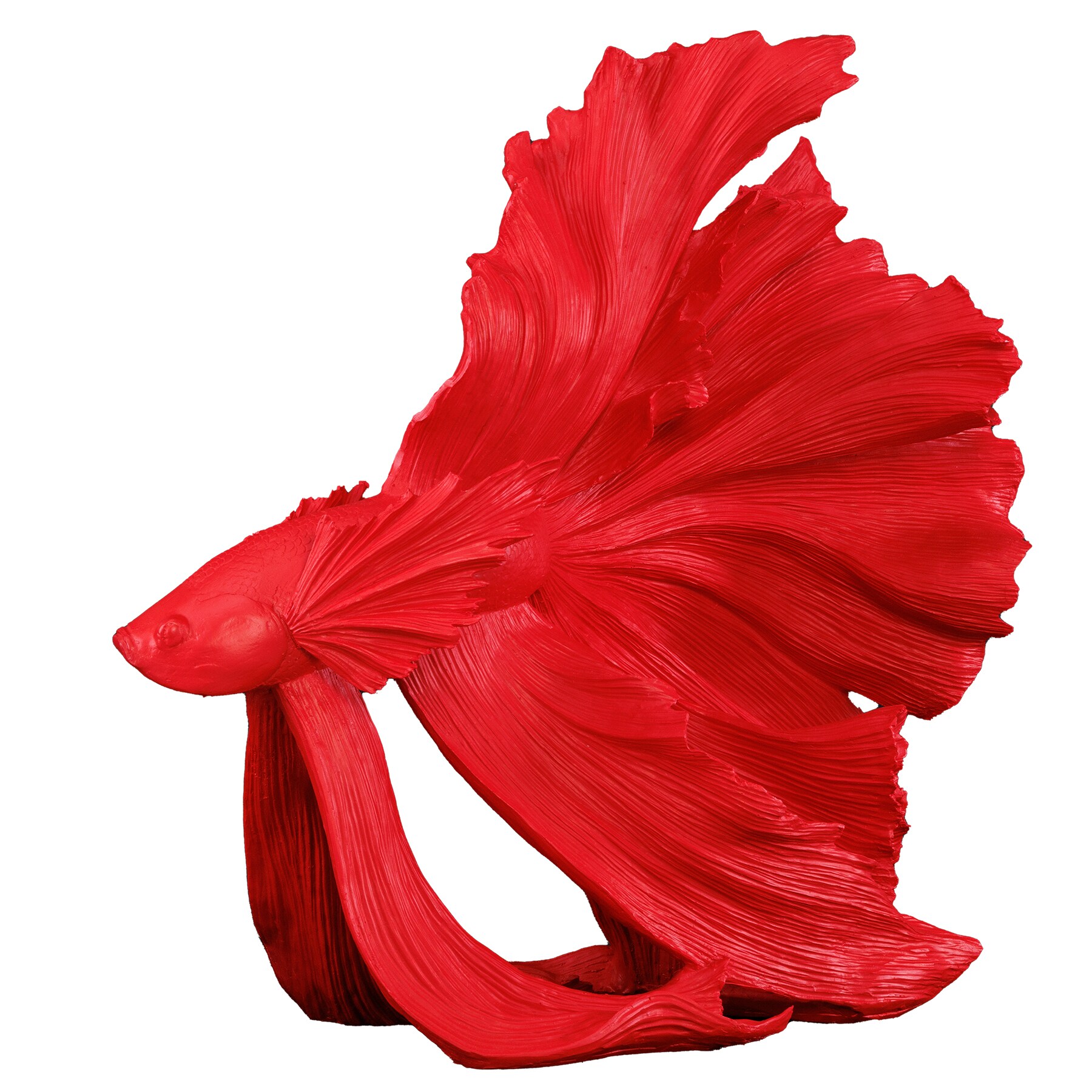 riess-ambiente Deko Figur CROWNTAIL - 65cm rot Betta Fisch Skulptur Kampffisch - Bild 1