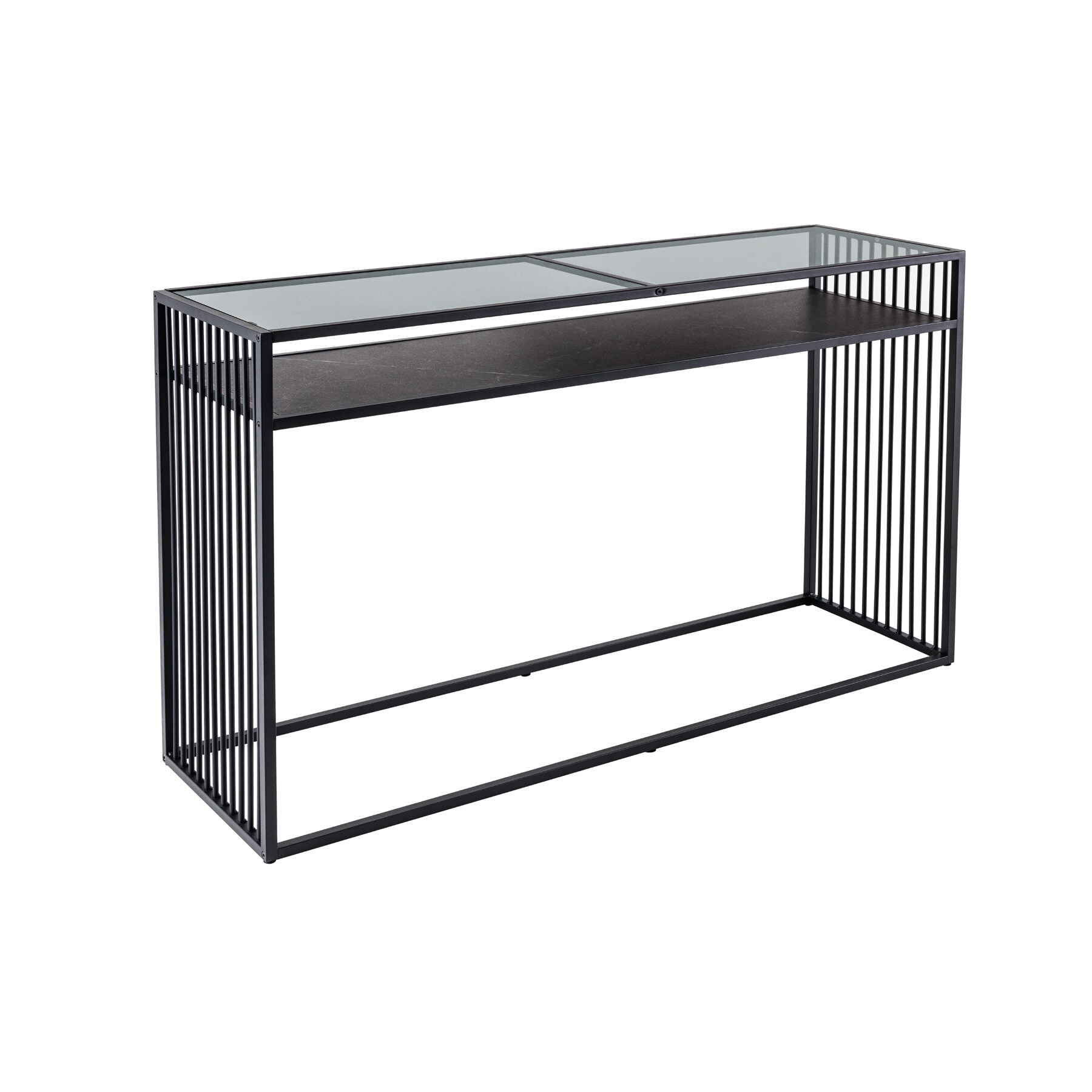 riess-ambiente Konsolentisch ARCHITECTURE - 120cm schwarz Marmor Rauchglas - Bild 1