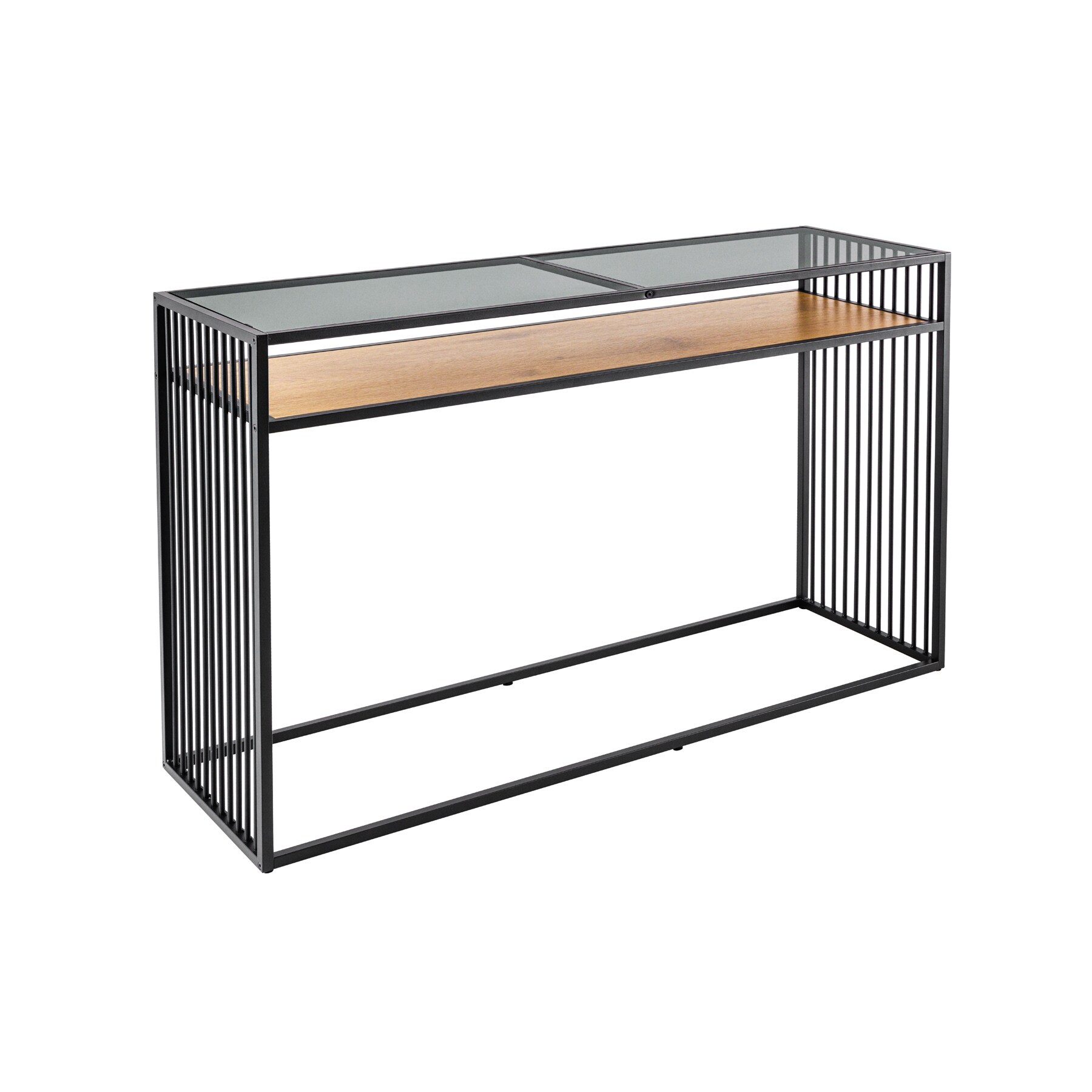 riess-ambiente Konsolentisch ARCHITECTURE - 120cm schwarz Wildeiche Rauchglas - Bild 1