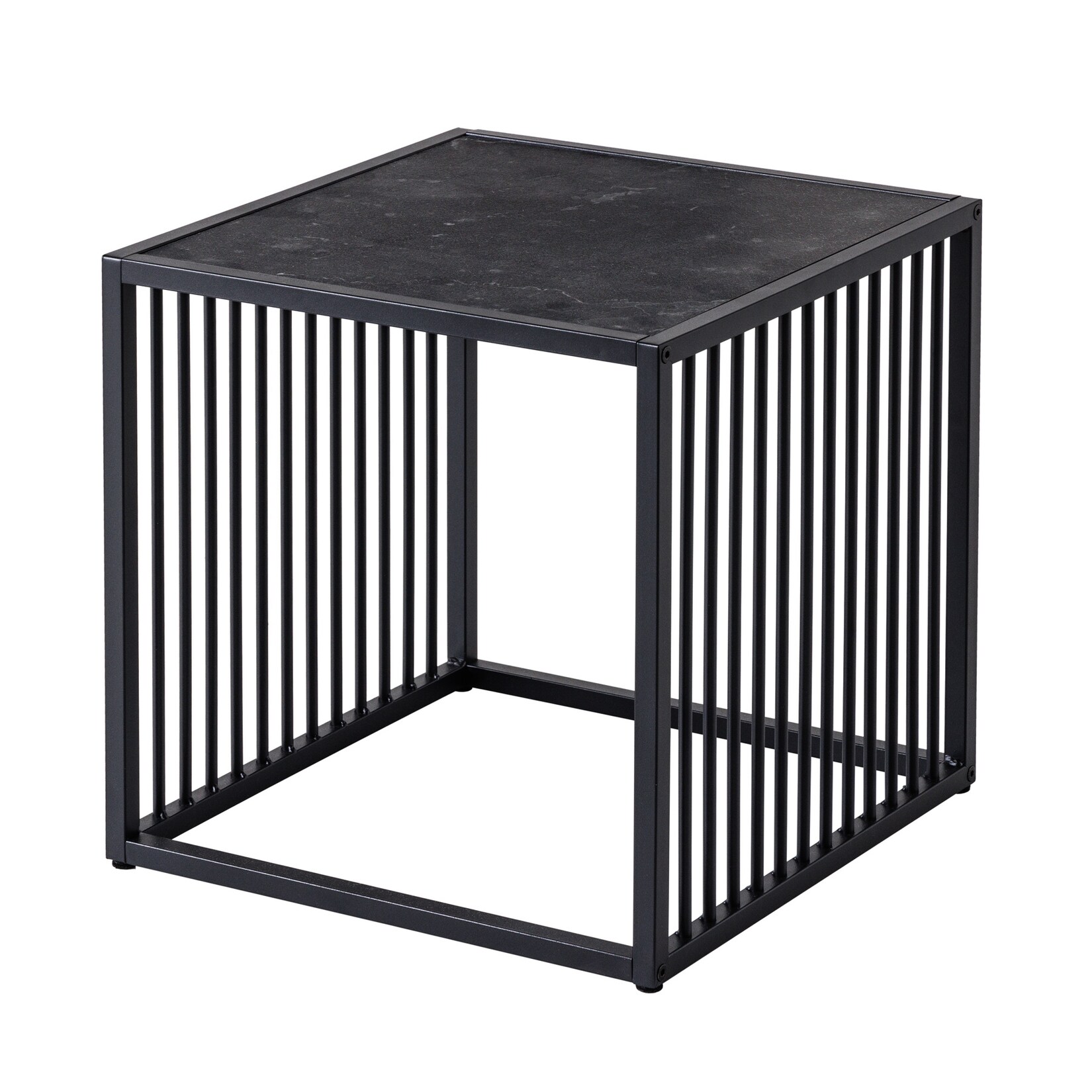 riess-ambiente Beistelltisch ARCHITECTURE – 40cm schwarz Marmor Metall | 04251561905235