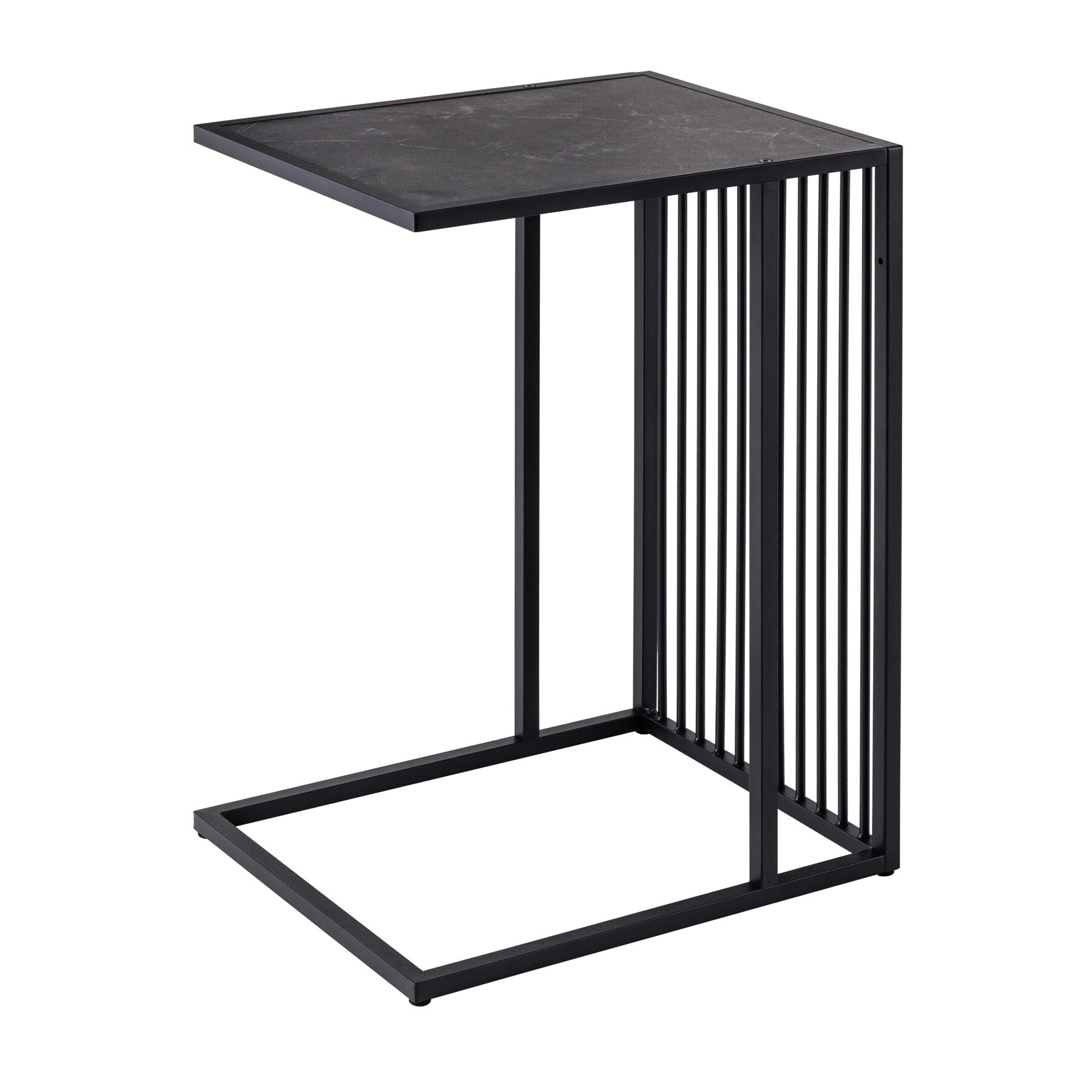 riess-ambiente Beistelltisch ARCHITECTURE - 65cm schwarz Marmor-Design Metall Laptoptisch - Bild 1