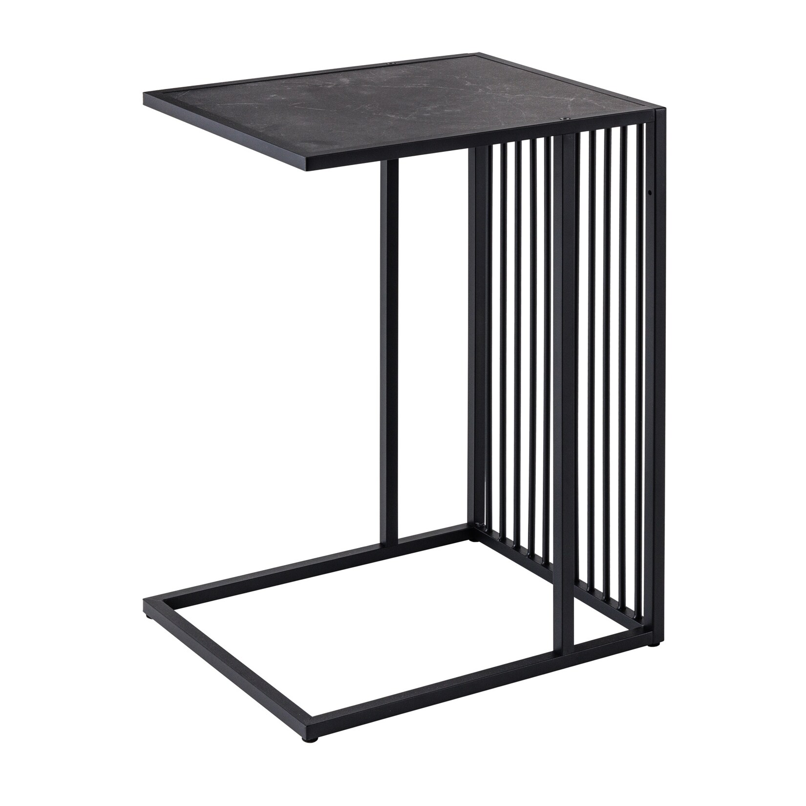 riess-ambiente Beistelltisch ARCHITECTURE – 65cm schwarz Marmor-Design Metall Laptoptisch | 04251561905259