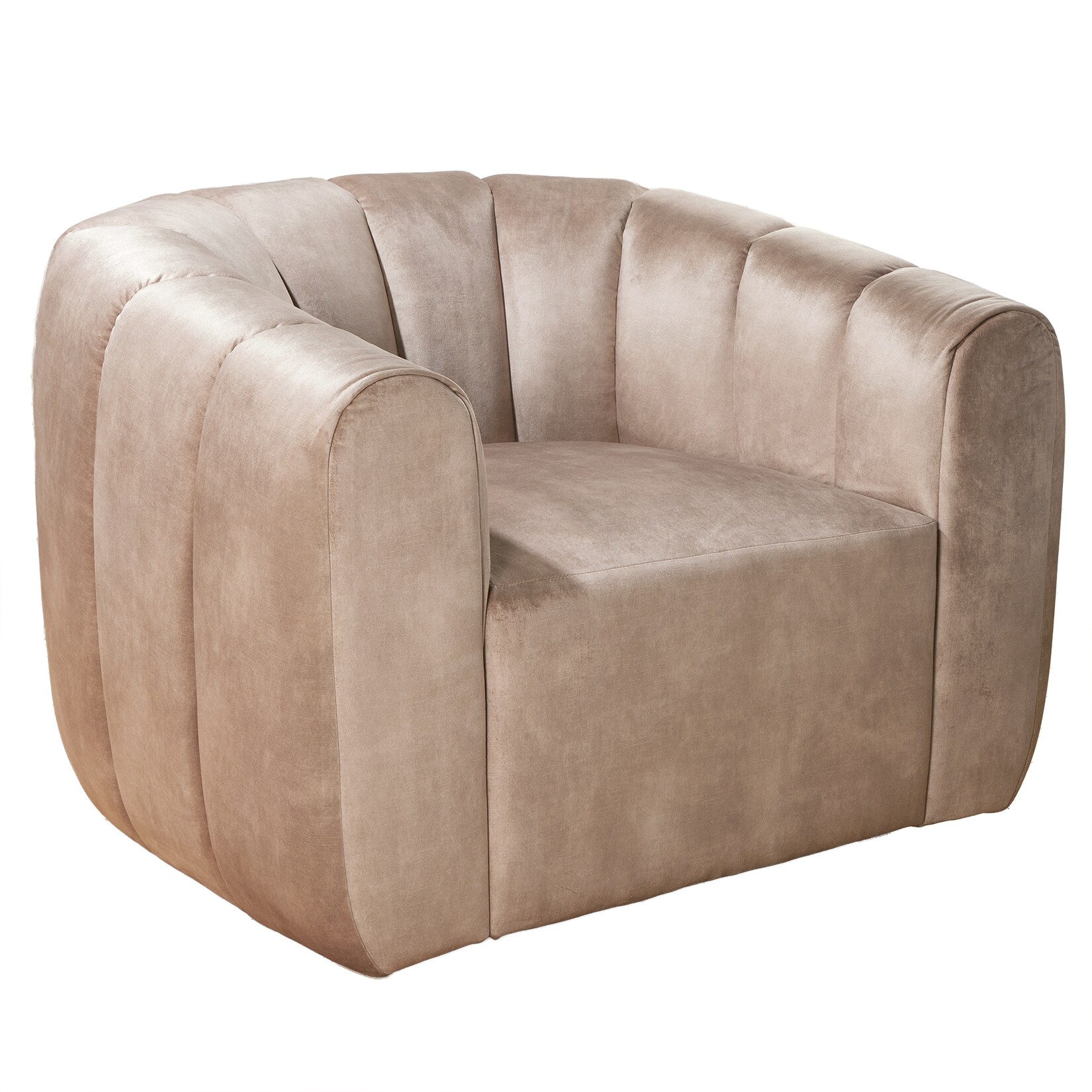 riess-ambiente Sessel BABYLON – drehbar champagner Samt Lounge Cocktailsessel montiert | 04251561907833