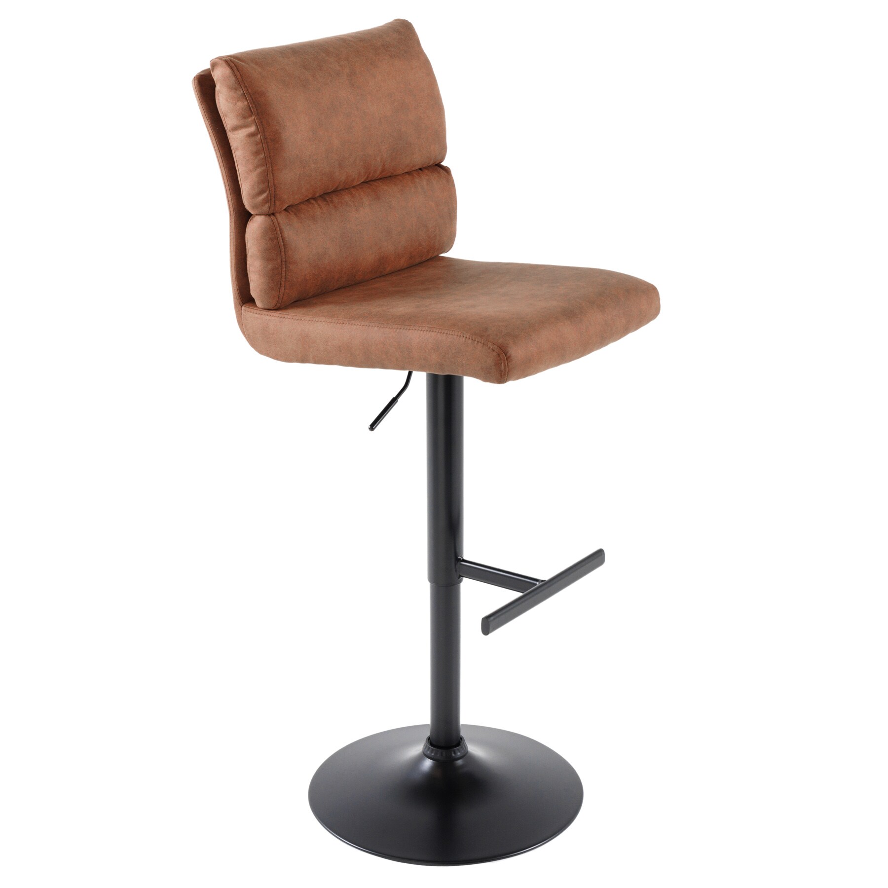 riess-ambiente Barhocker COMFORT - h&ouml;henverstellbar antik braun Microfaser schwenkbar Barstuhl Fu&szlig;ablage - Bild 1