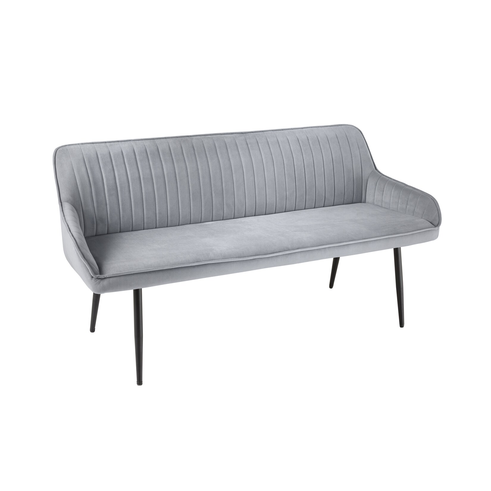 riess-ambiente Sitzbank TURIN – 160cm braun schwarz Metallbeine mit Armlehne | 04251561906263