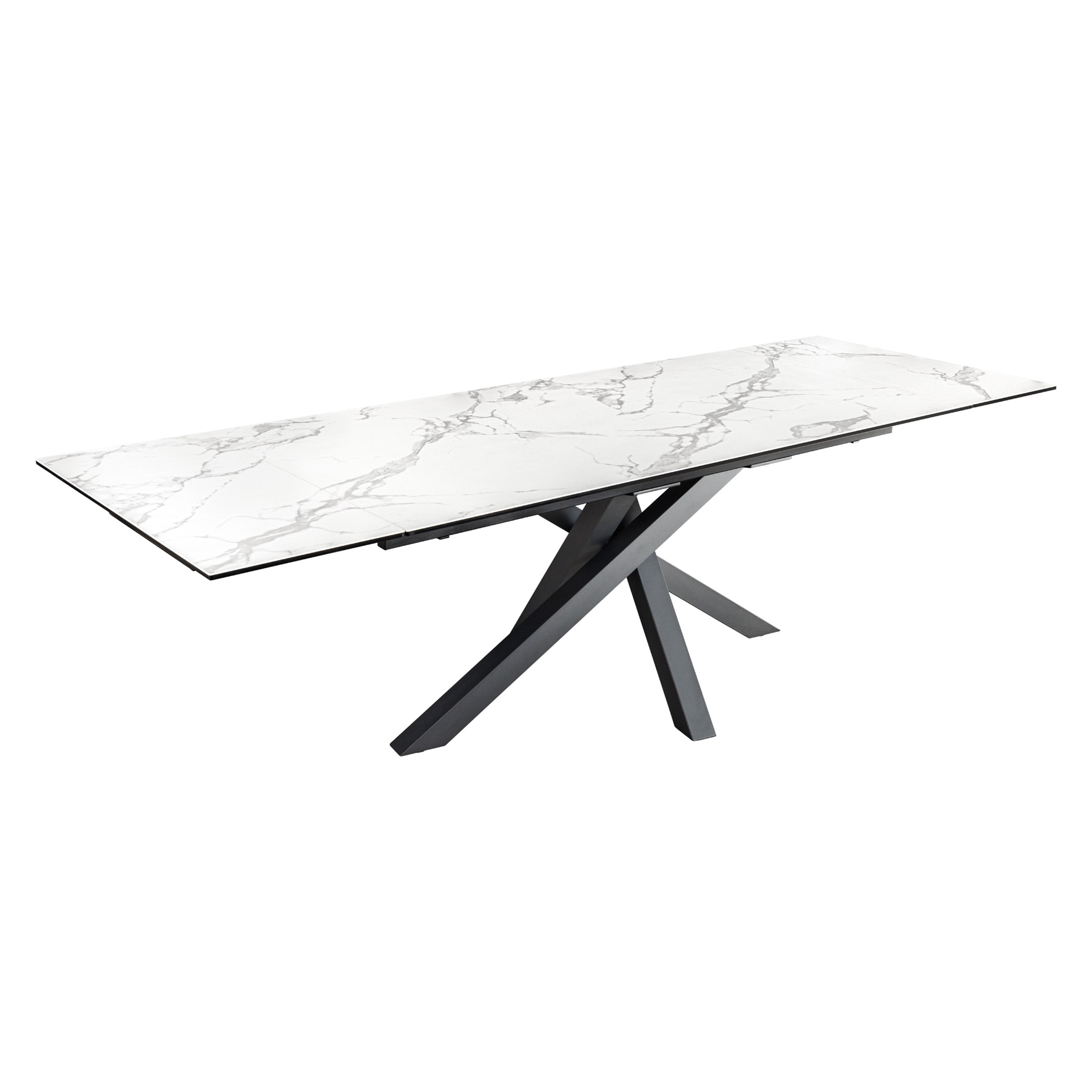 riess-ambiente Esstisch MARVELOUS - 180-220-260cm wei&szlig; Marmor Keramik made in Italy Ausziebar - Bild 1