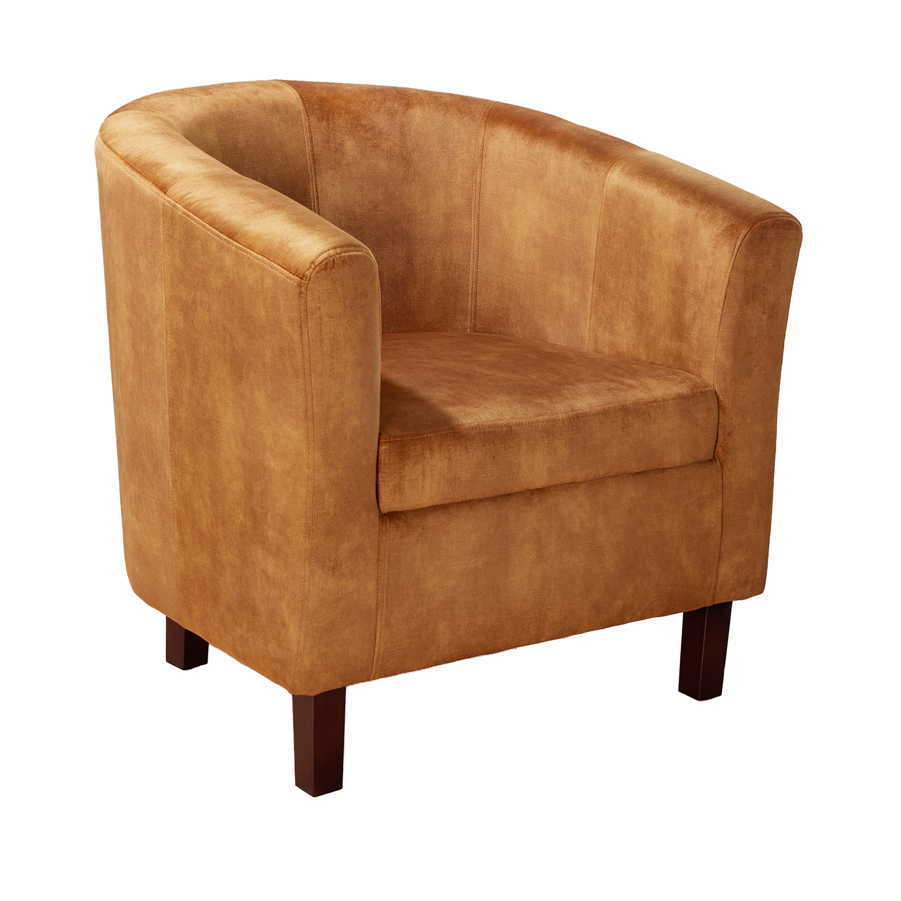 riess-ambiente Sessel HEMINGWAY - senfgelb Samt Armlehnen Cocktailsessel Rundum Bezug Massivholz - Bild 1