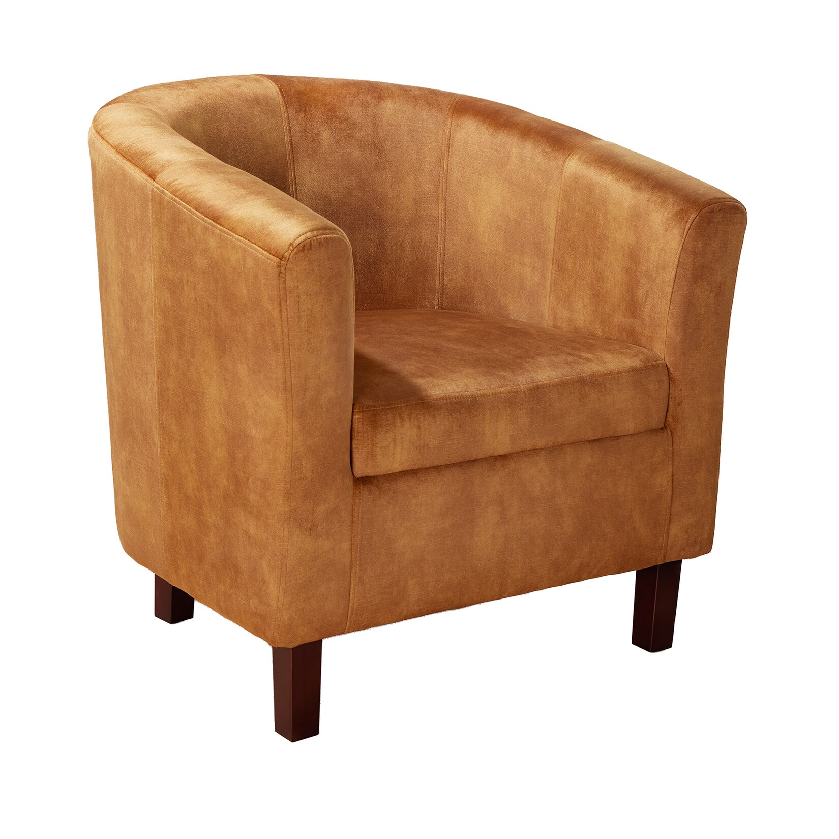 riess-ambiente Sessel HEMINGWAY – senfgelb Samt Armlehnen Cocktailsessel Rundum Bezug Massivholz | 04251561907802