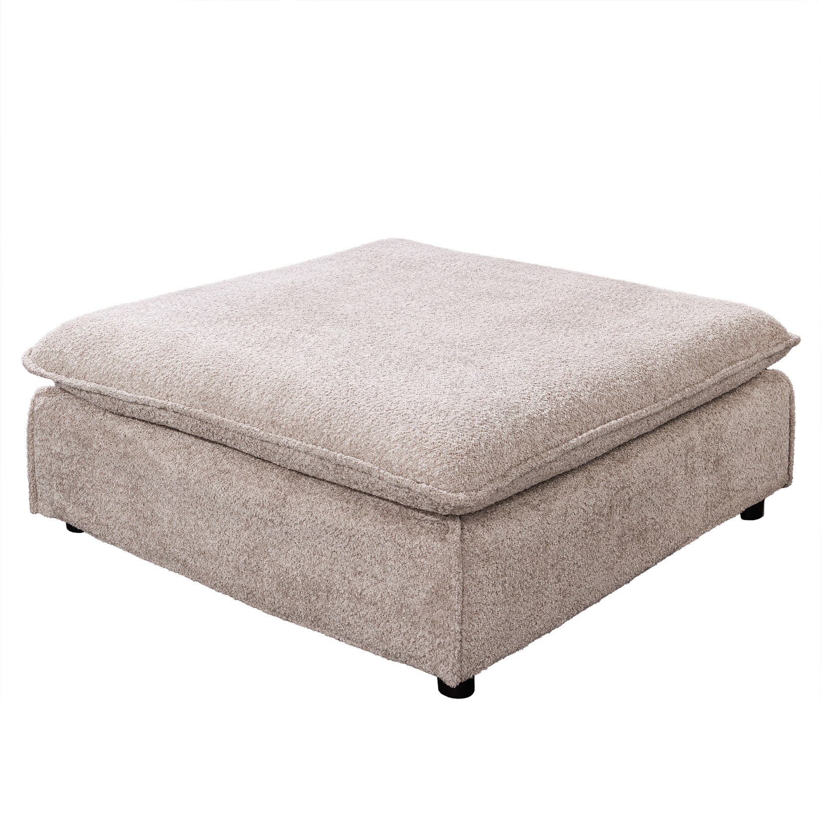 riess-ambiente Hocker HEAVEN – groß 100cm champagner beige Bouclé Polsterhocker Federkern pflegeleicht | 04251561908816