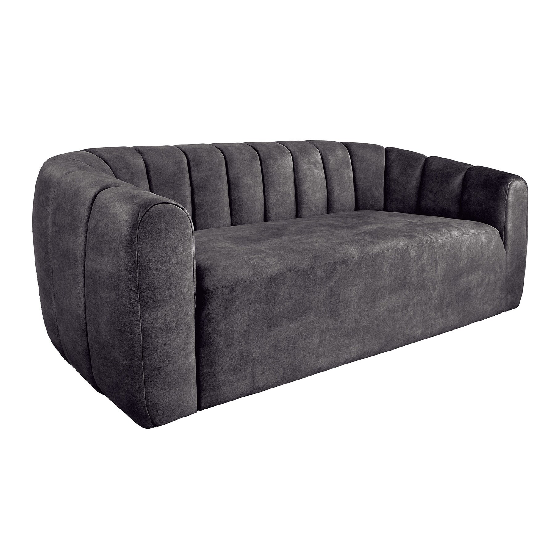 riess-ambiente 3-Sitzer Sofa BABYLON 200cm anthrazit Samt mit Ziersteppung - Bild 1