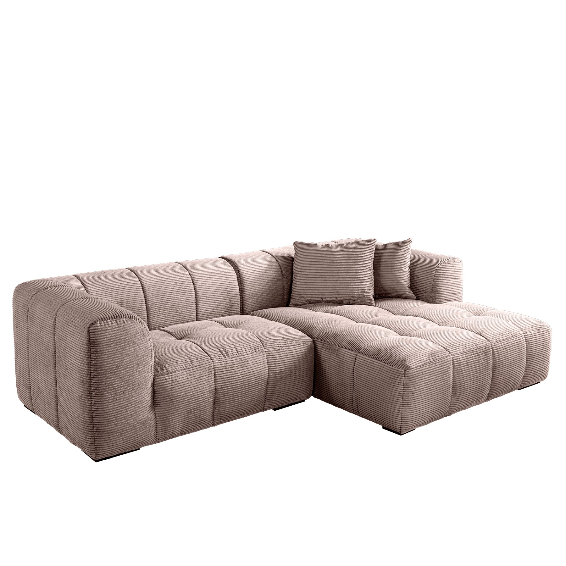 riess-ambiente Modernes Ecksofa ZERO GRAVITY 240cm greige Cord 3-Sitzer Couch L-Form - Bild 1