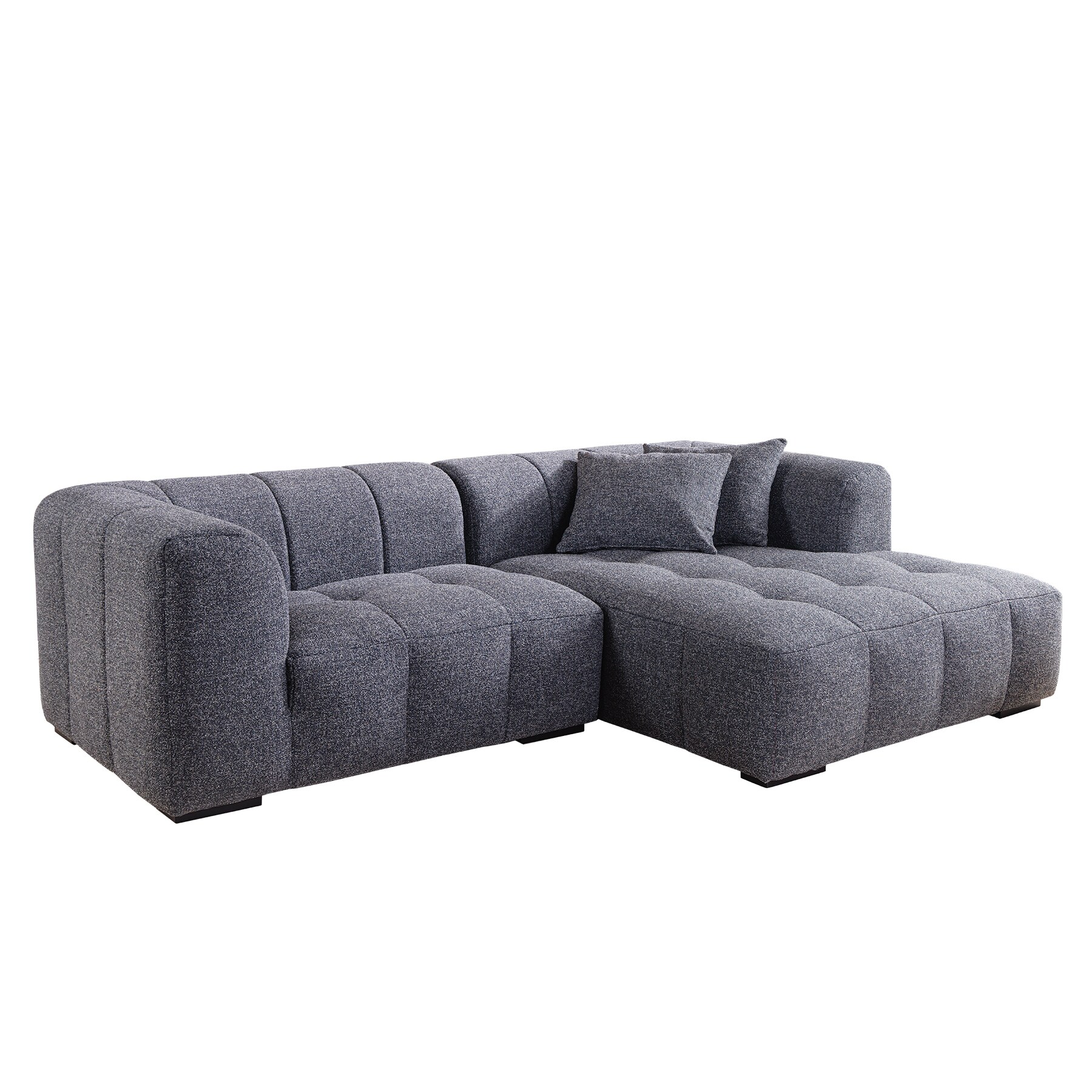 riess-ambiente Modernes Ecksofa ZERO GRAVITY 240cm graphit grau Strukturstoff 3-Sitzer Couch L-Form - Bild 1