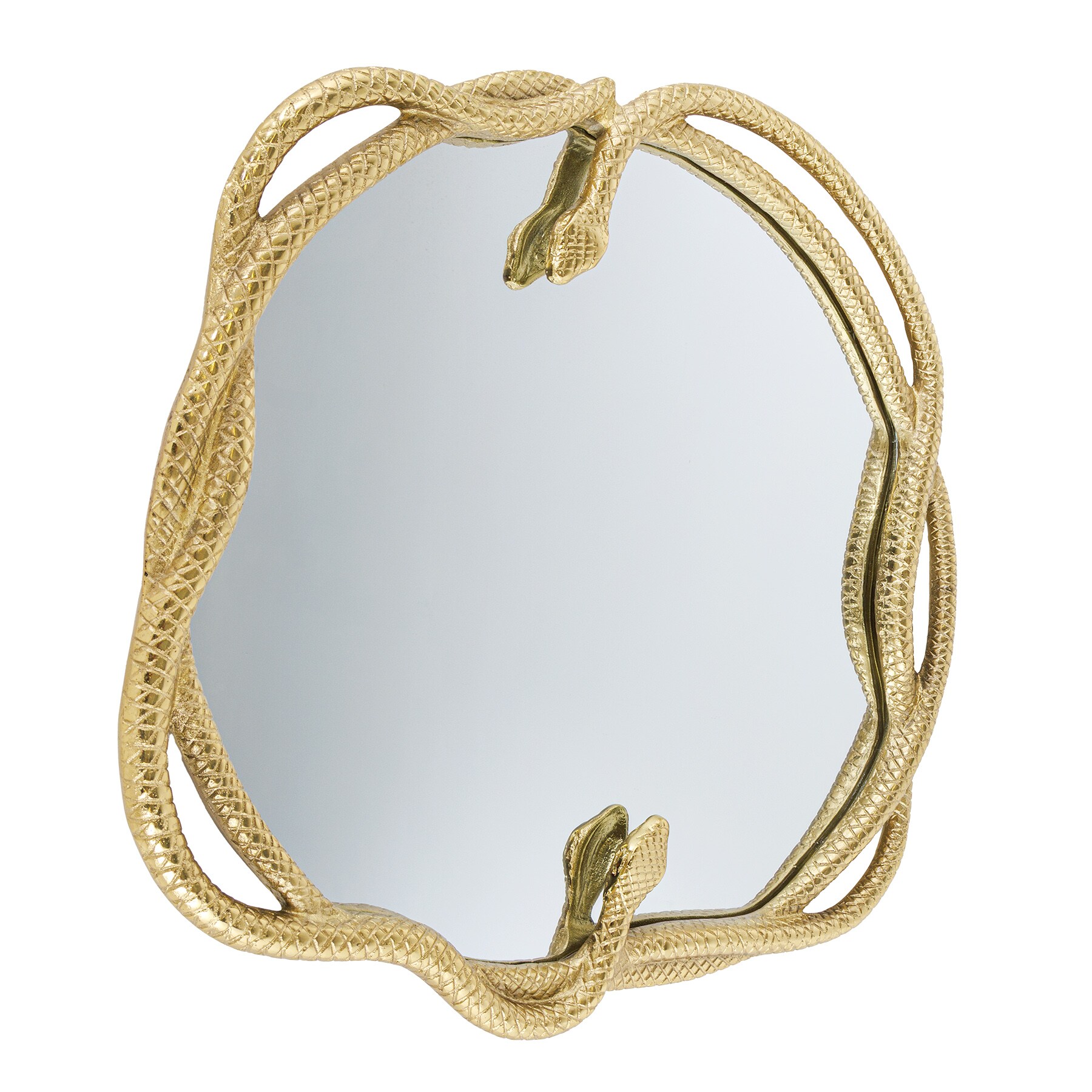 riess-ambiente Spiegel SNAKE XL 85cm gold Metall Schlangen-Skulptur - Bild 1