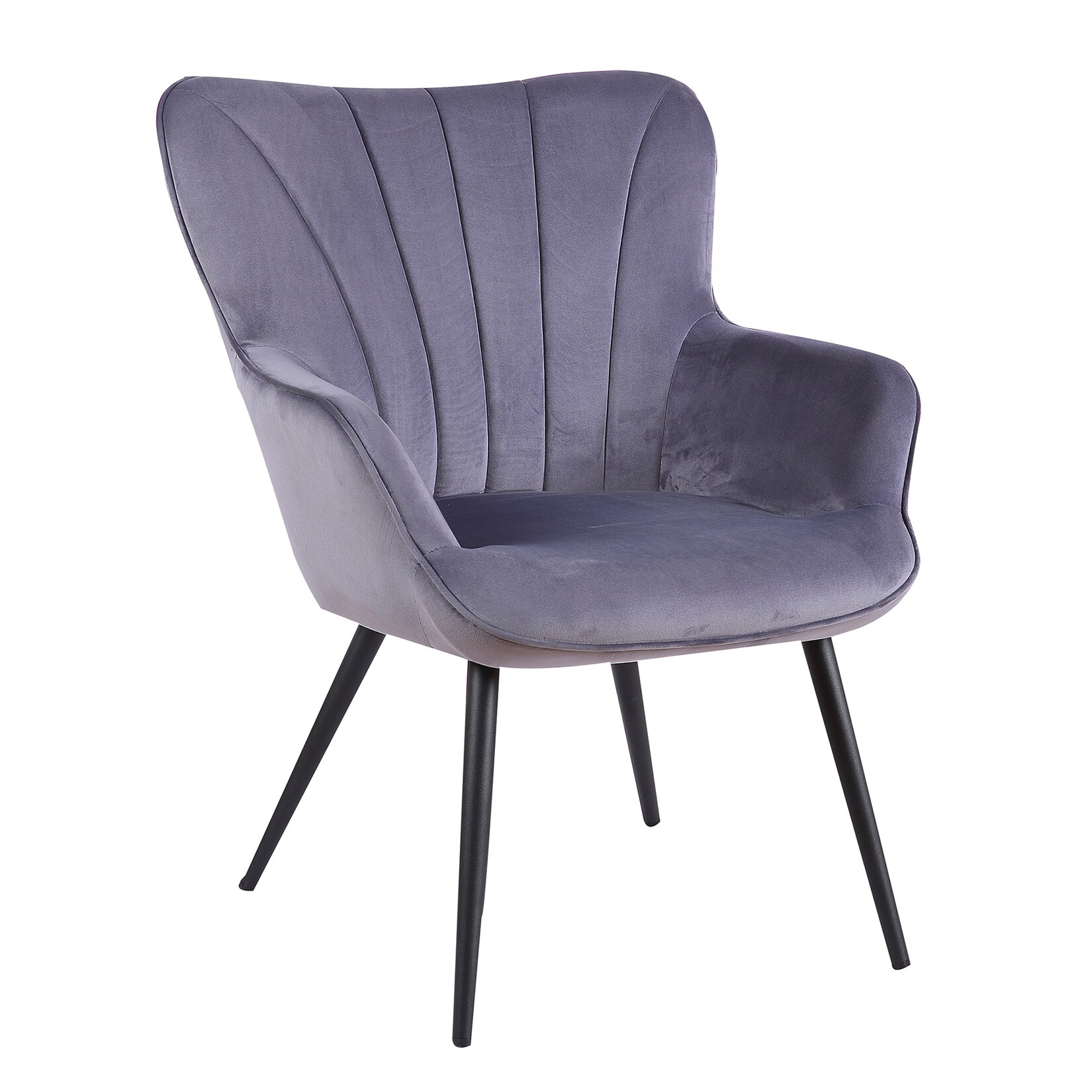 riess-ambiente Design Armlehnen Sessel SCANDINAVIA grau anthrazit Samt schwarz Metall mit Armlehnen | 04251561917672