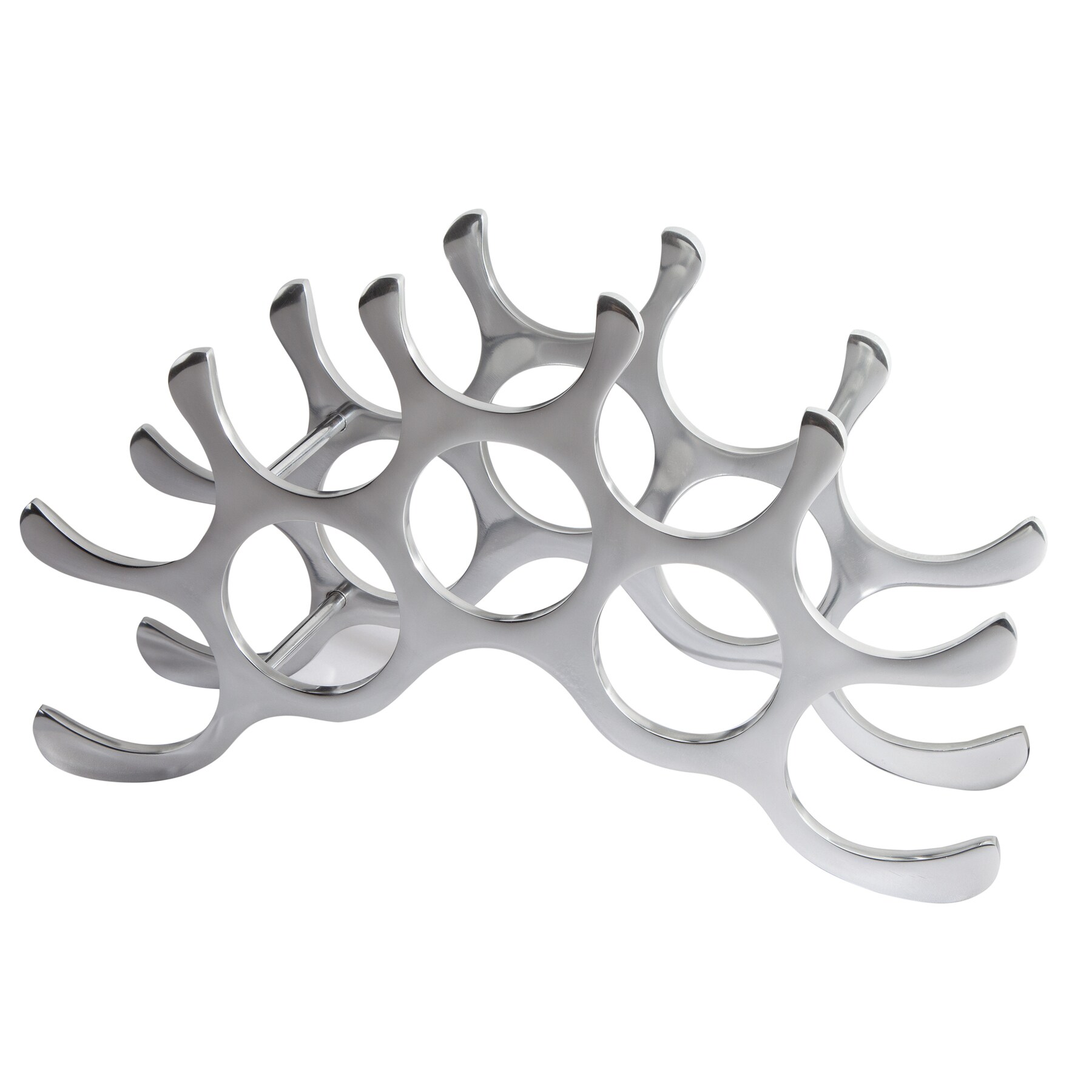 riess-ambiente Weinregal FLAME - 48cm silber f&uuml;r 10 Flaschen Flaschenhalter modern - Bild 1