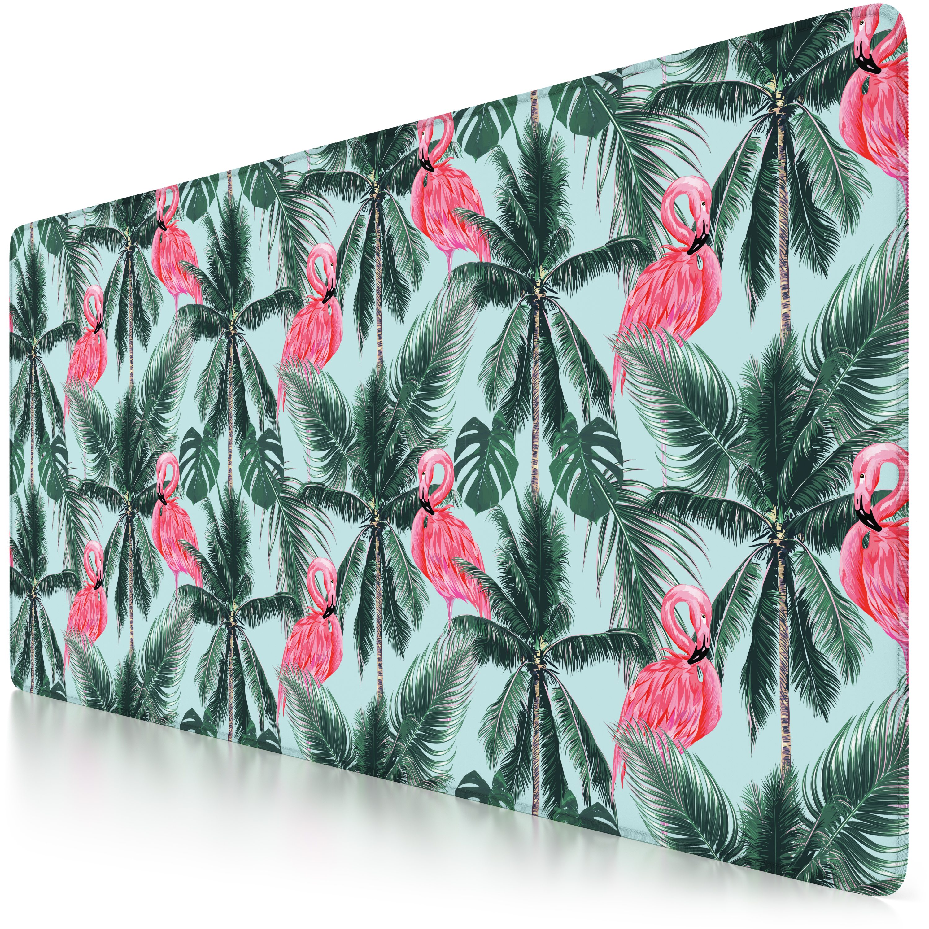 CSL Gaming Mauspad, XXL, 900 x 400 x 3 mm, Schreibtischunterlage, extralarge, waschbar, Flamingos - Bild 1