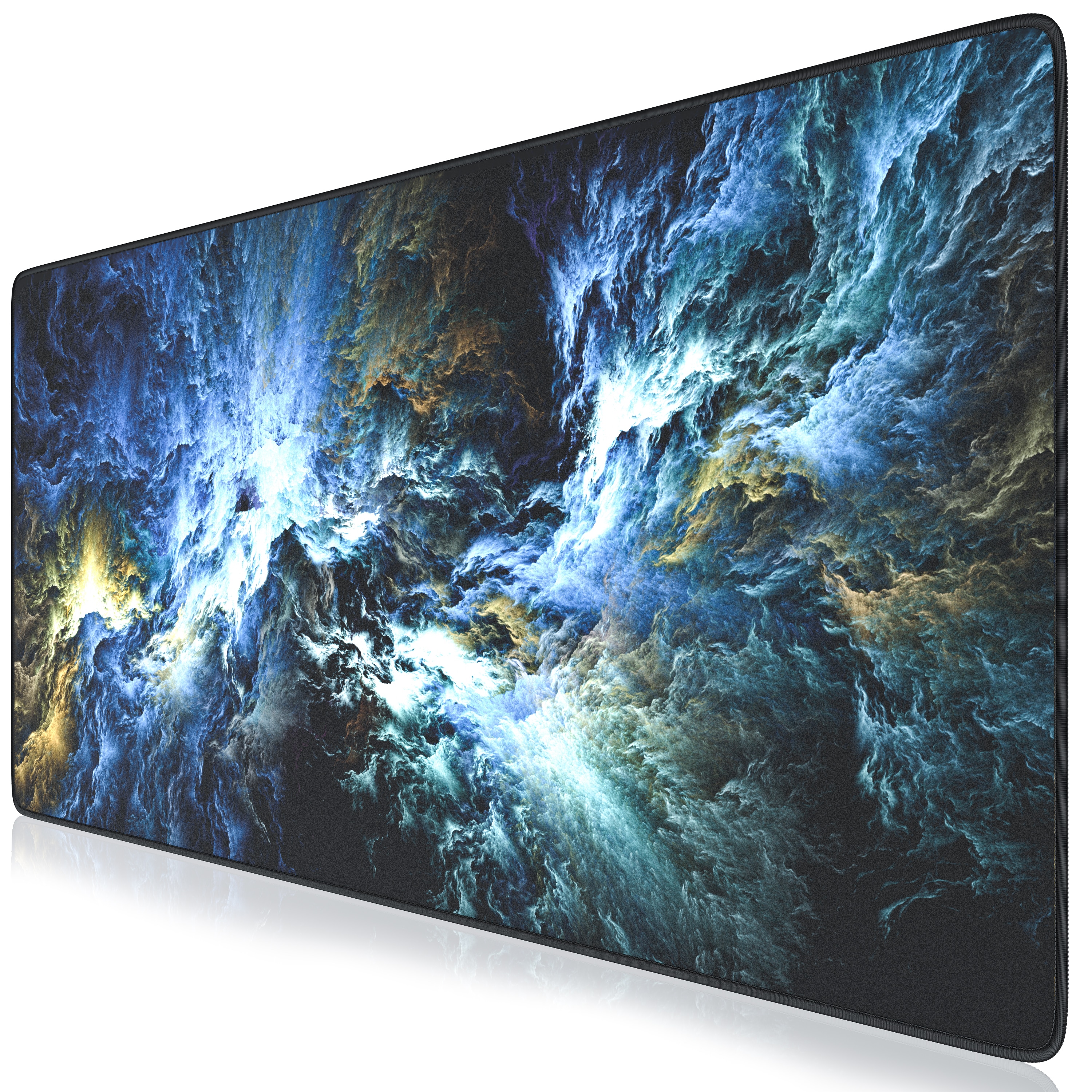 Titanwolf Gaming Mauspad, 900 x 400mm XXL Mousepad, verbessert Pr&auml;zision & Geschwindigkeit, Blue Storm - Bild 1