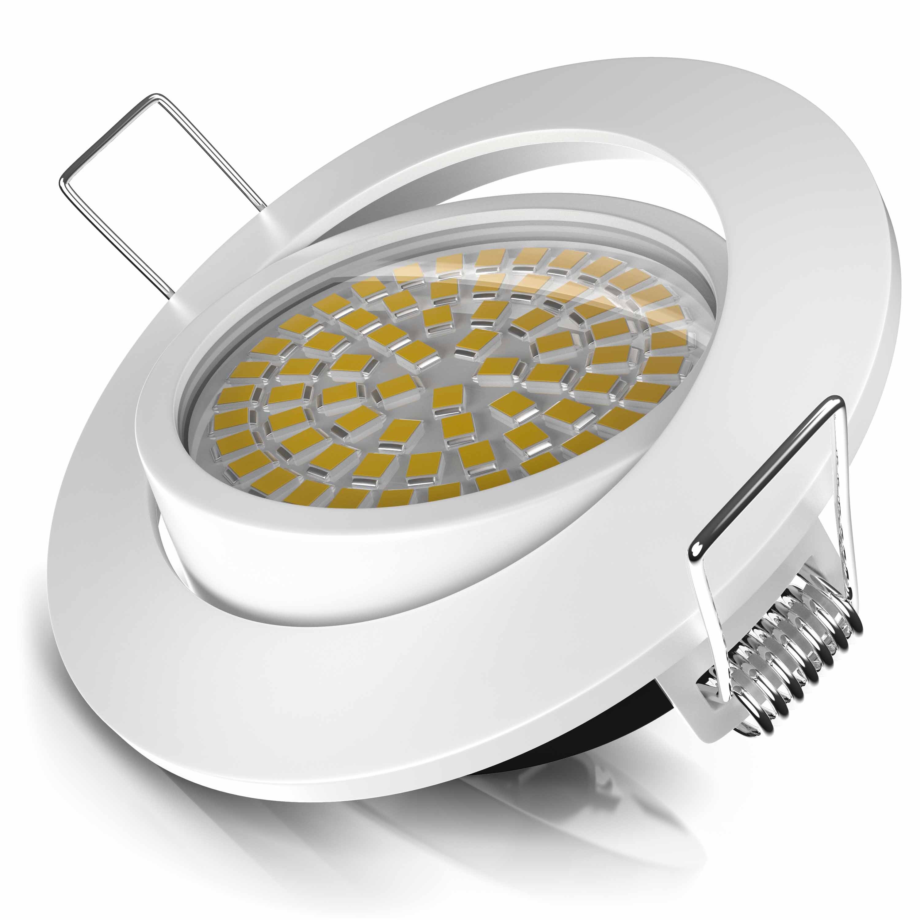 Brandson LED Einbaustrahler schwenkbar Warmwei&szlig; 3000K Deckenspot / Deckenstrahler 5W - 320 Lumen - Bild 1