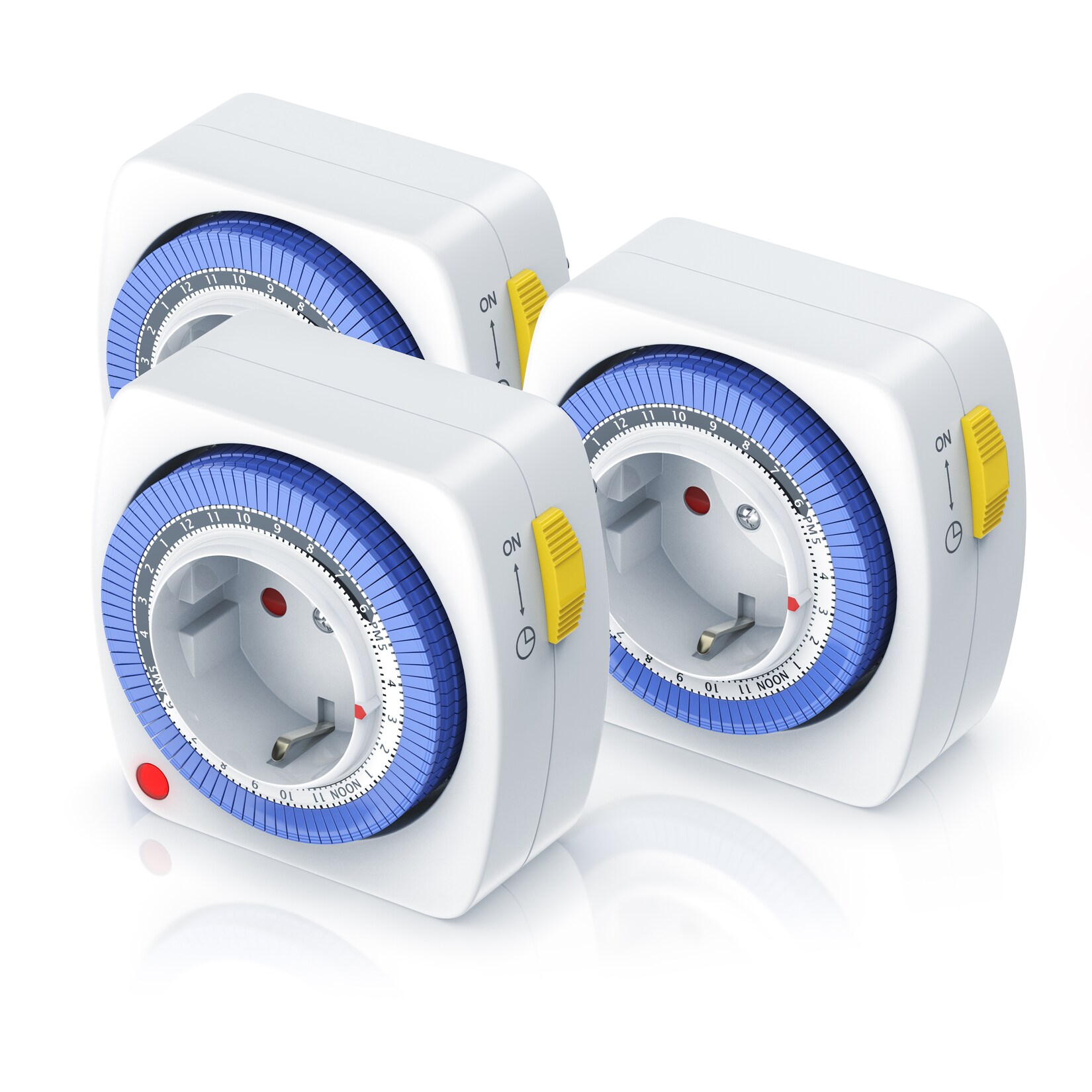 BEARWARE 3x 24h Zeitschaltuhr 15 min. Zeitintervalle / Kinderschutzsicherung | 04062861841501