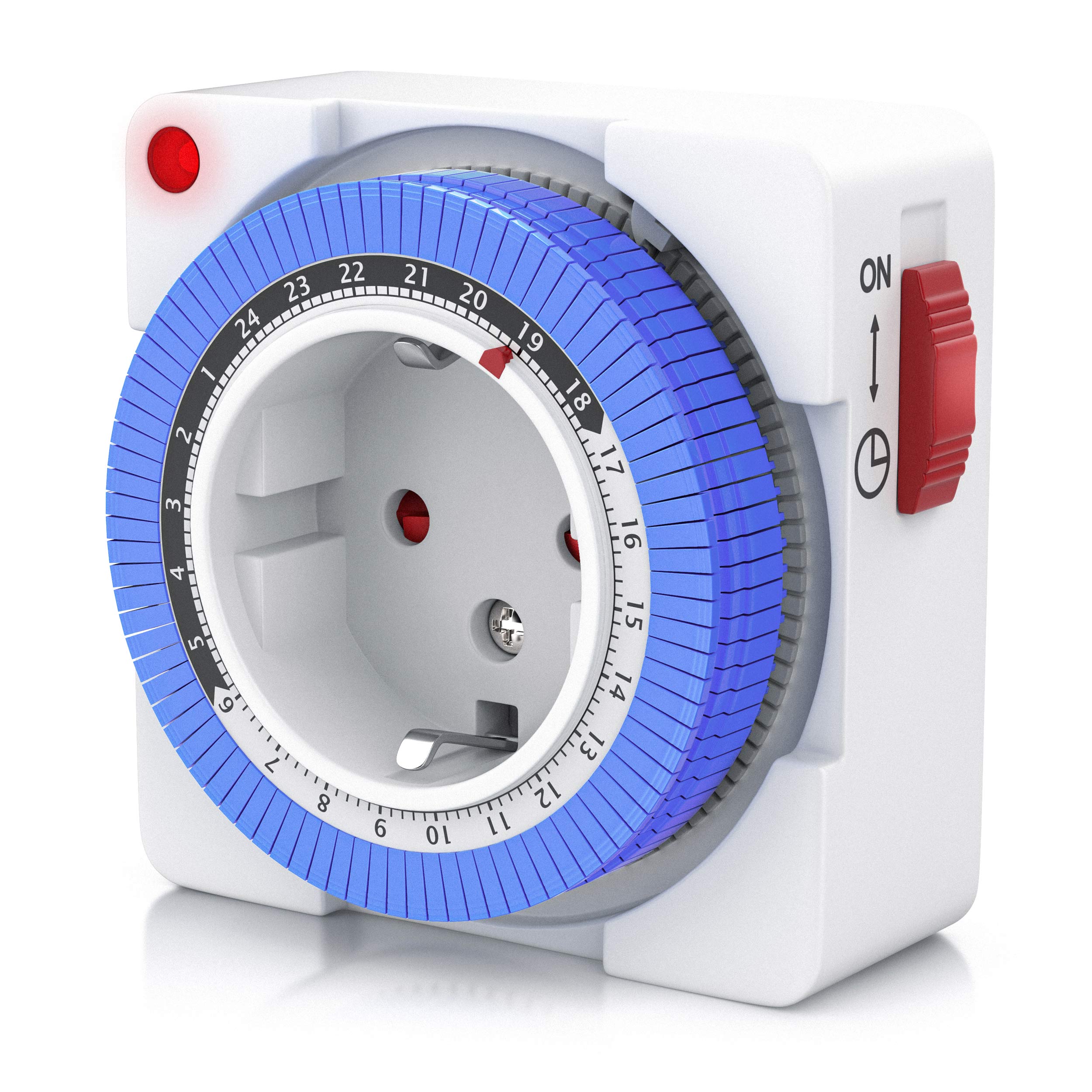 BEARWARE 24h kompakte Zeitschaltuhr 15 min. Zeitintervalle / Kinderschutzsicherung - Bild 1