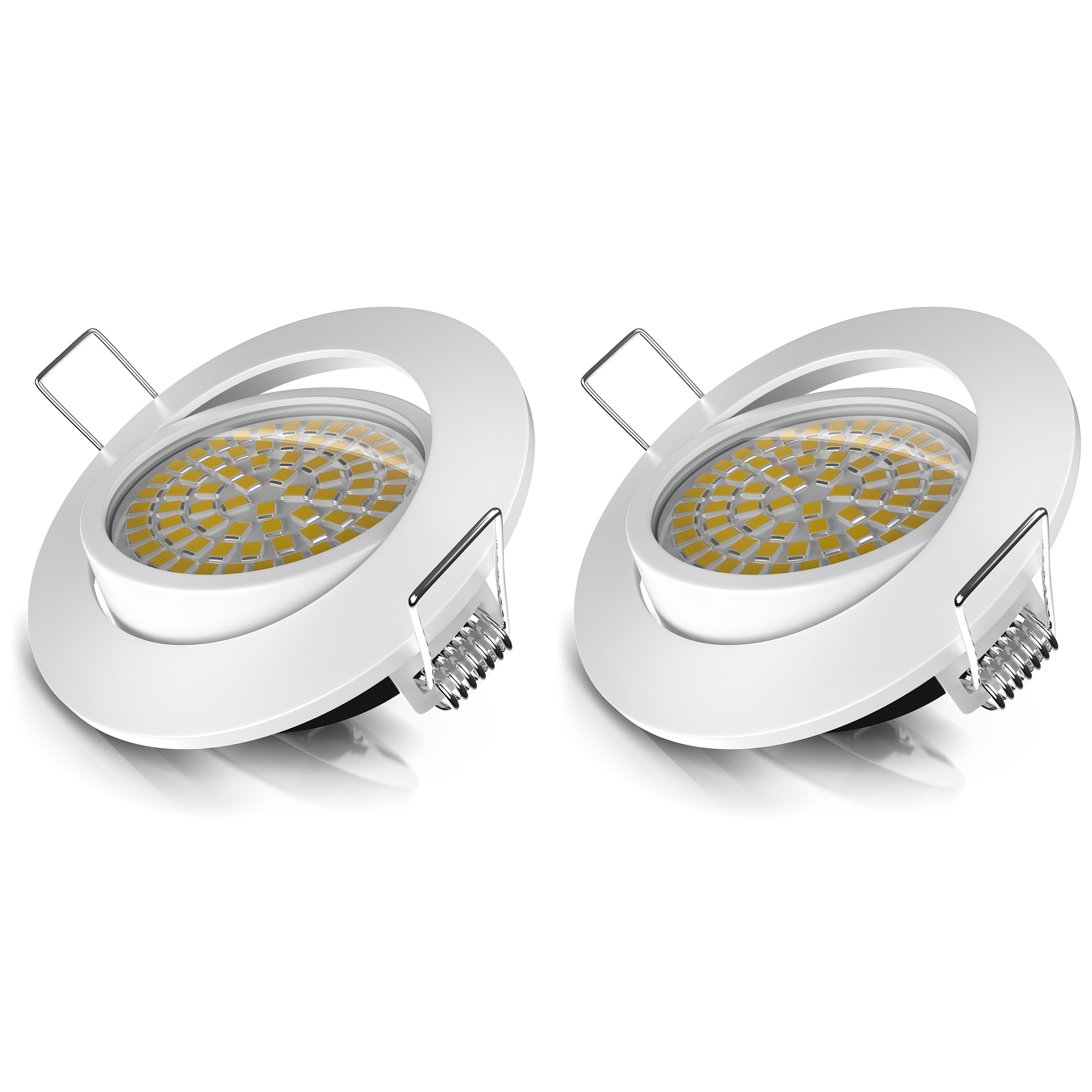 Brandson 2x LED Einbaustrahler schwenkbar Warmwei&szlig; 3000K Deckenspot / Deckenstrahler 5W - 320 Lumen - Bild 1