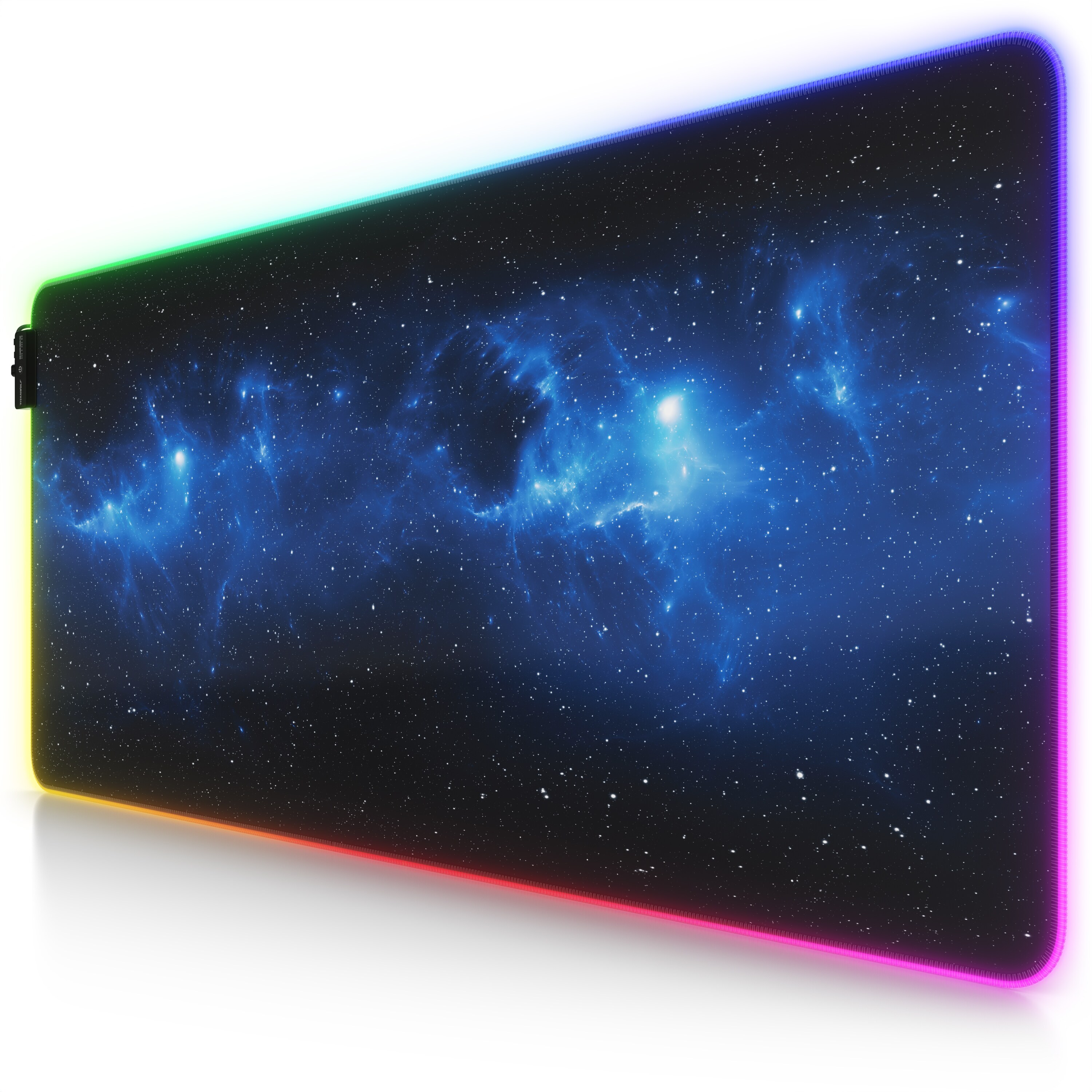 Titanwolf RGB Gaming Mauspad, Mousepad 900 x 400 mm, verbessert Pr&auml;zision & Geschwindigkeit, Stars Design - Bild 1