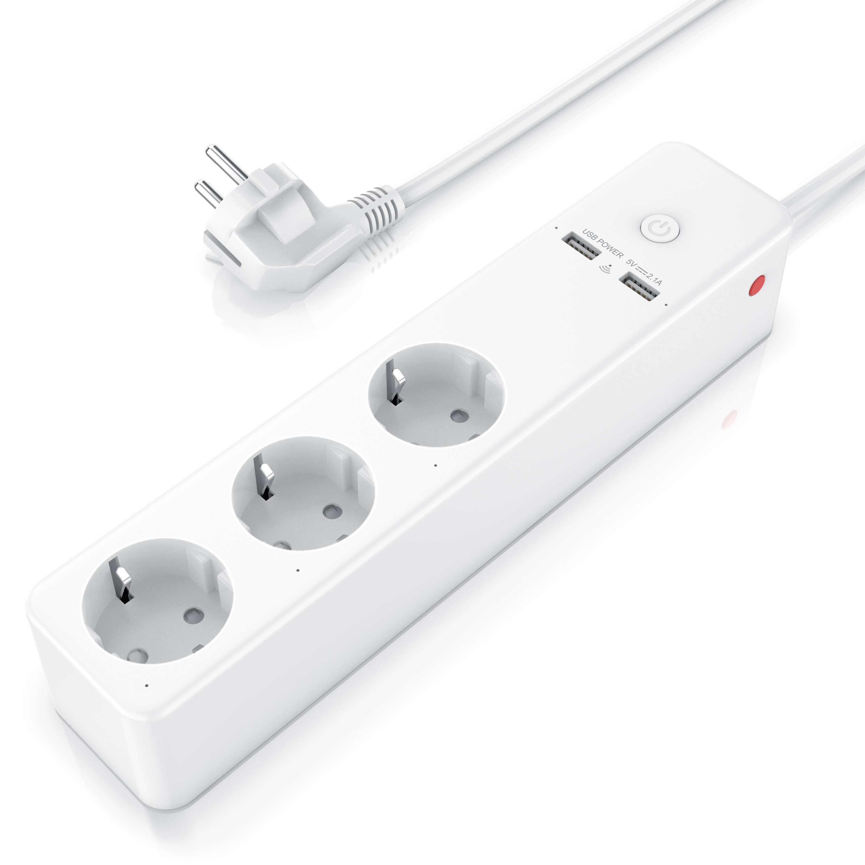 BEARWARE Steckdosenleiste Mehrfachsteckdose Steckerleiste 3680W, 3-fach - Bild 1