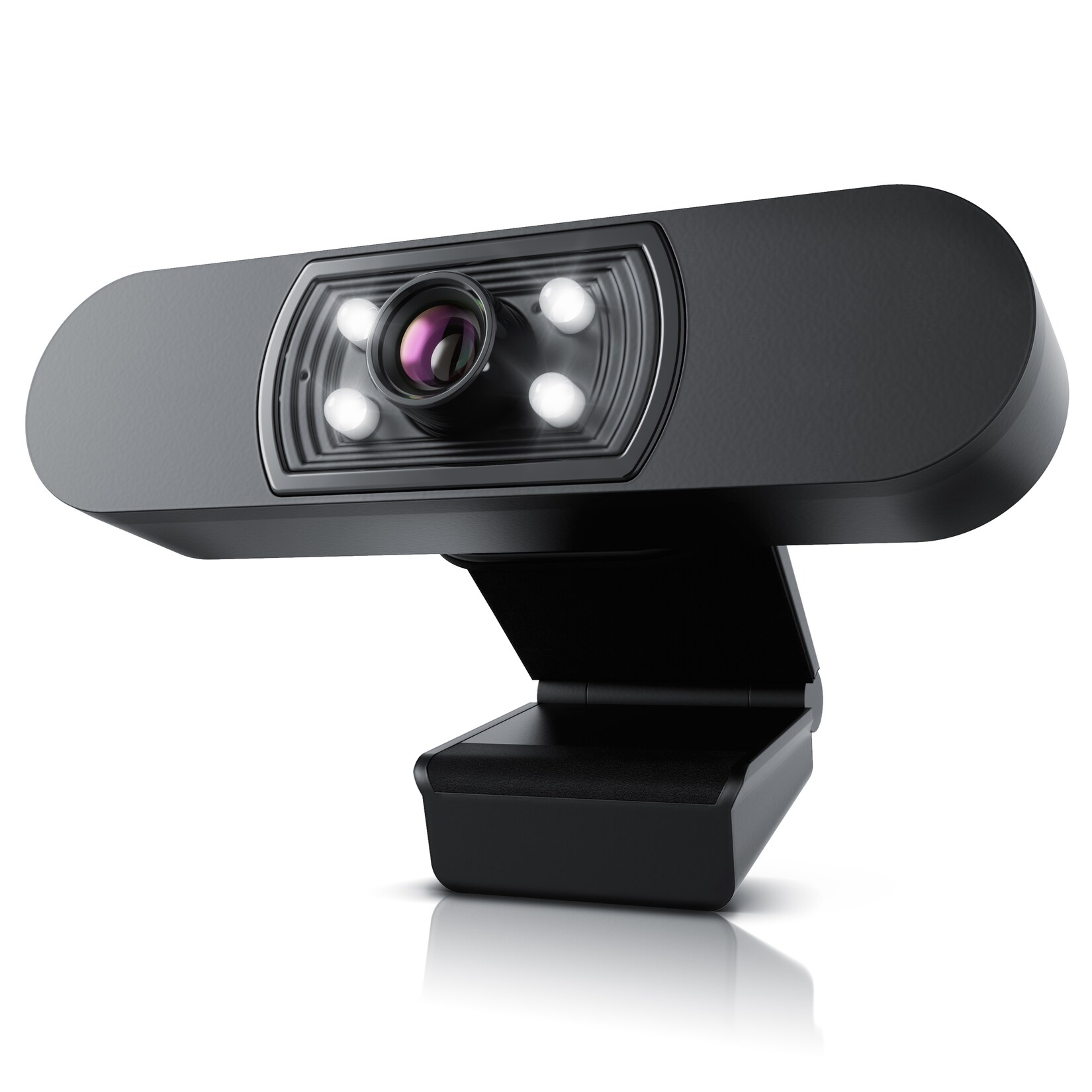 Aplic Webcam – 1920x1080P @ 30 Hz – 4 Hilfslichter / Szenelicht- 5P Linse – Mikrofon – automatischer Weißabgleich – Low-Light-Korrektur | 04061474126302