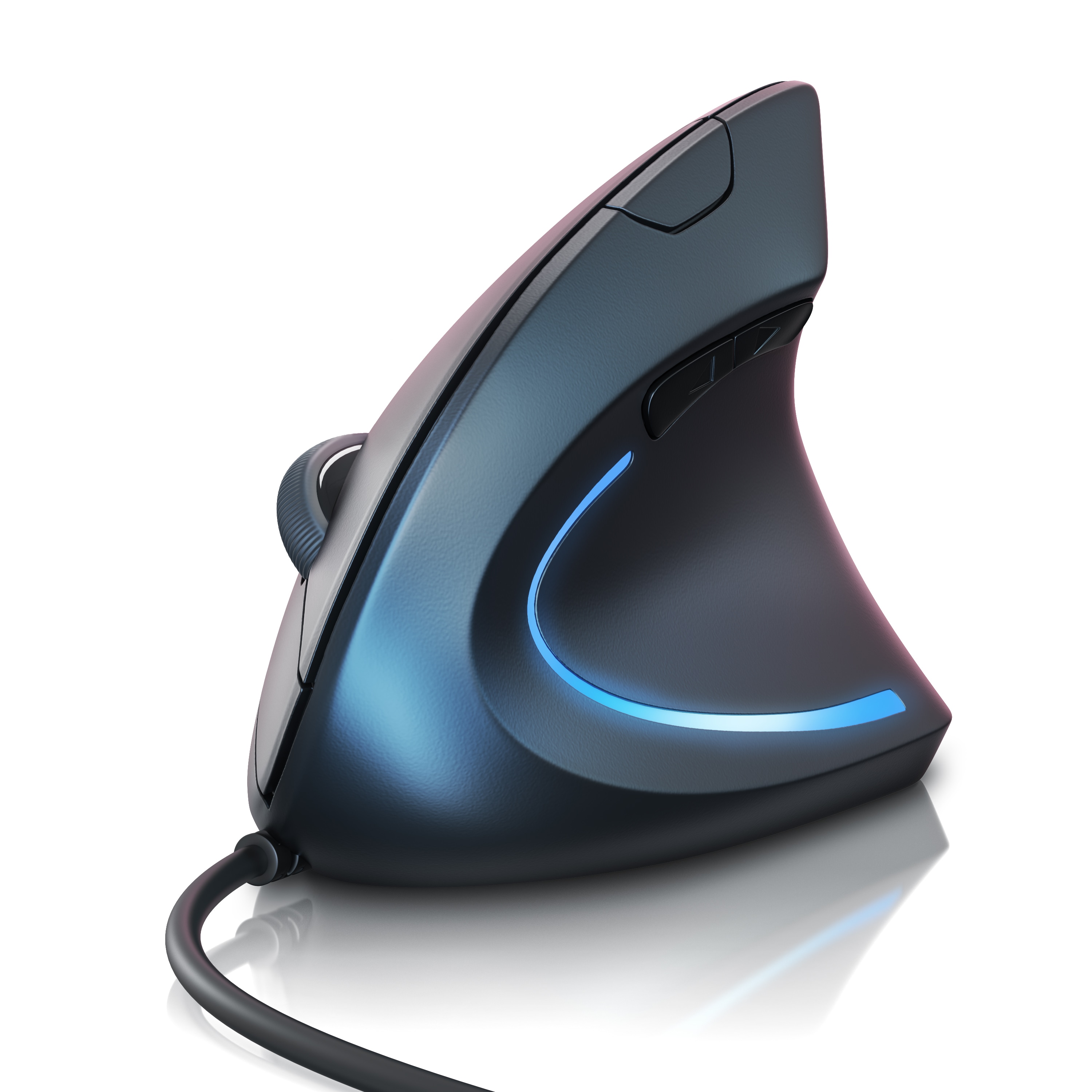 TITANWOLF - Vertikale Ergonomische Optische Maus, Vorbeugung Gegen Mausarm/Tennisarm (RSI Syndrom), 1000/1600 DPI, kompatibel mit Windows und Mac - Bild 1