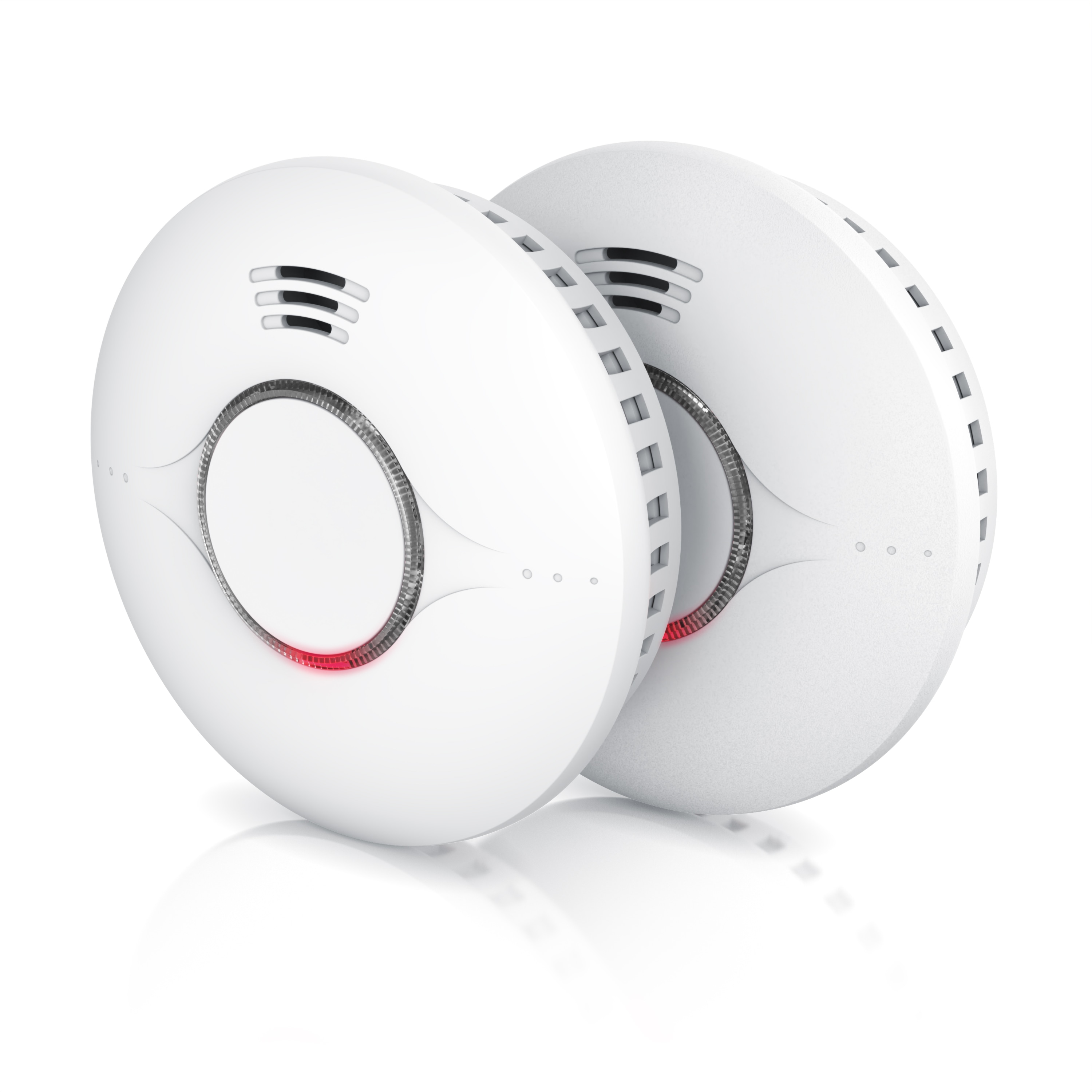Brandson 2x Rauchmelder, 10 Jahre Batterie,  1500mAh Lithium Ionen, 85 dBA, LED Indiktaor, EN14604:2005/AC: 2008 - Empfindlichkeit 0,10 - 0,16 dB/m - Bild 1