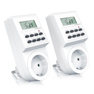 BEARWARE 2x Zeitschaltuhr mit 1,5 LCD-Display 8 konfigurierbare Schaltprogramme - Bild 1