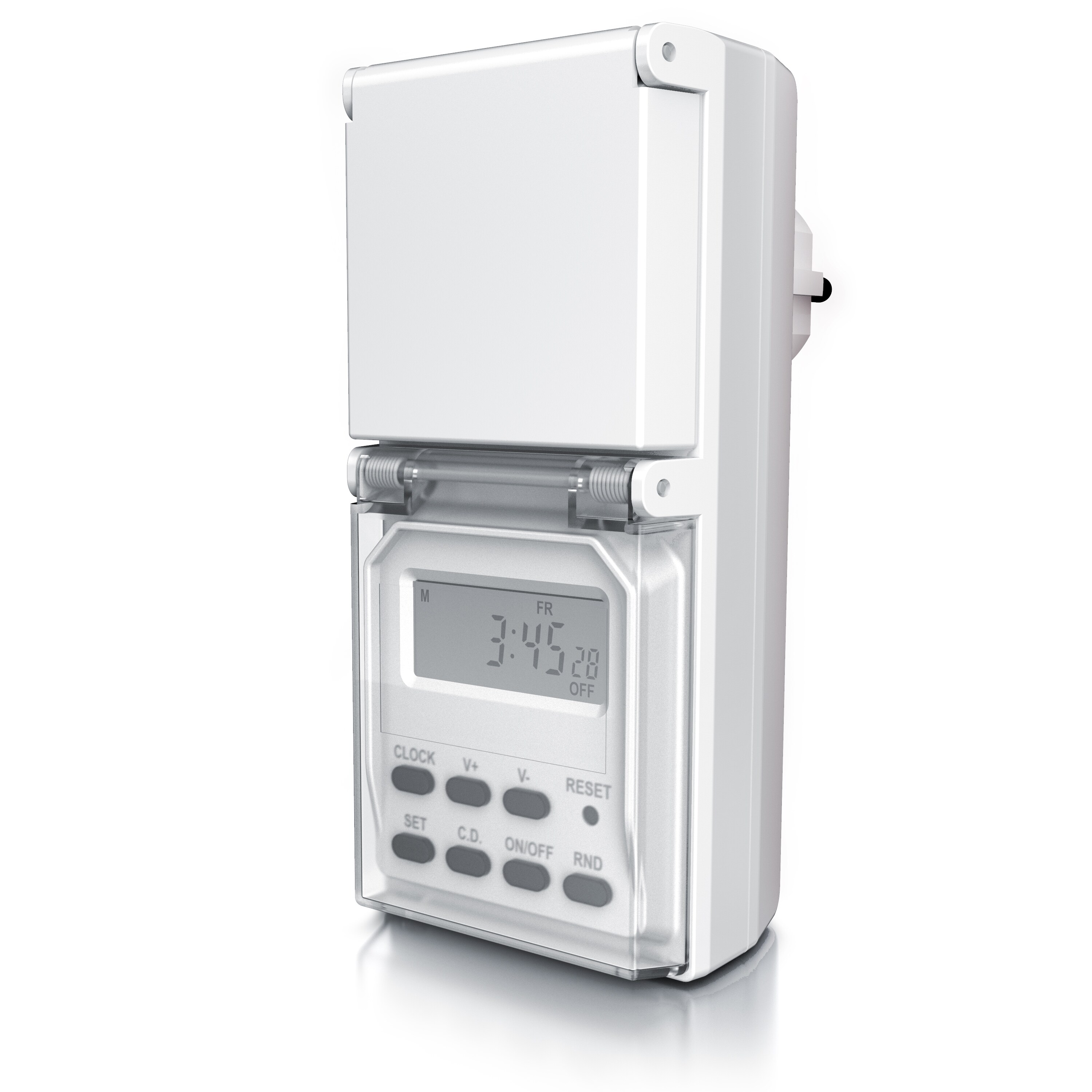 BEARWARE Outdoor Zeitschaltuhr f&uuml;r den Au&szlig;enbereich Zufallsfunktion - IP44 - Countdown - Bild 1