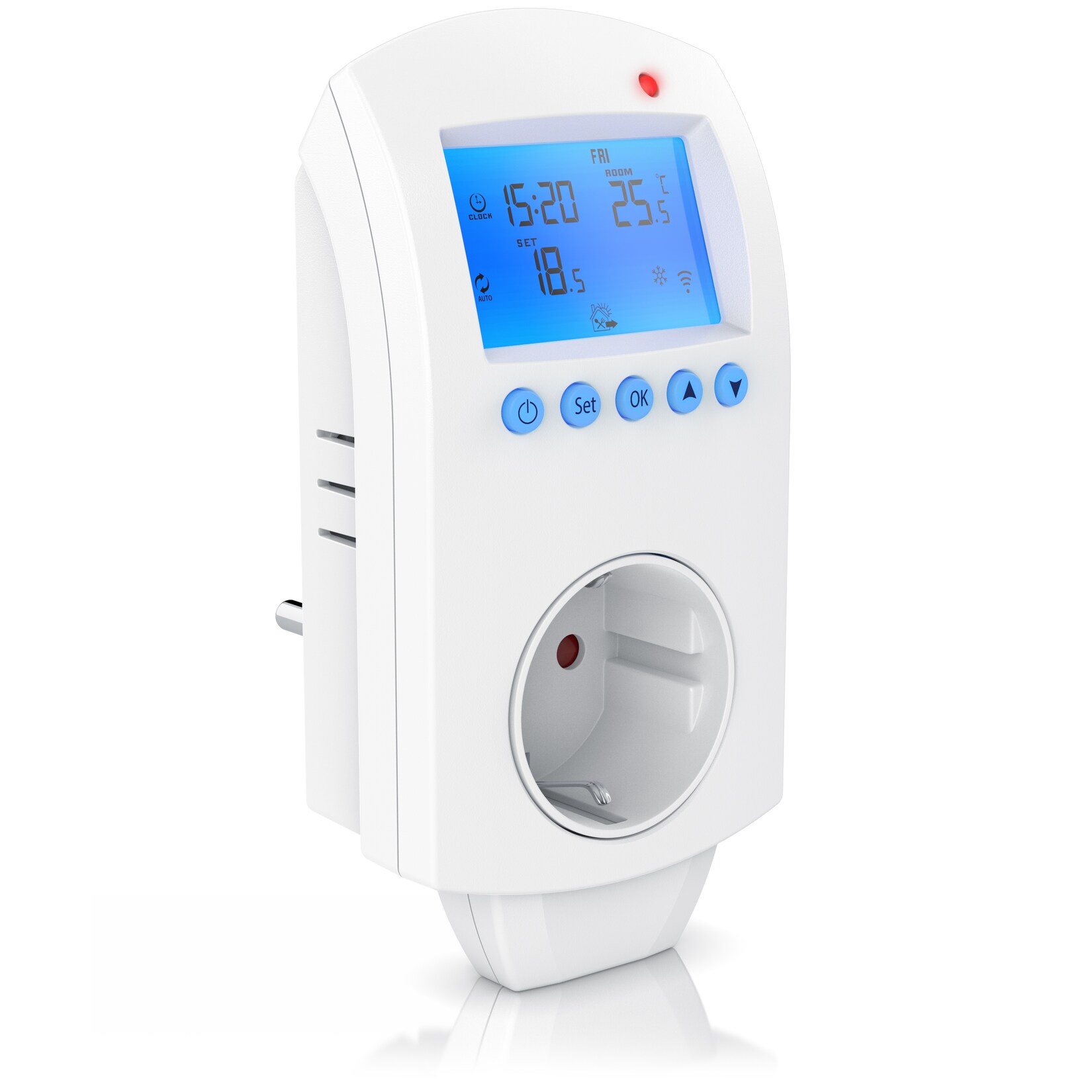 BEARWARE WLAN Thermostat Steckdose – Steckdosenthermostat – WiFi Smart Life, TUYA – für Heizgeräte – mit Share-Funktion – 5°-35°C | 04062861842621
