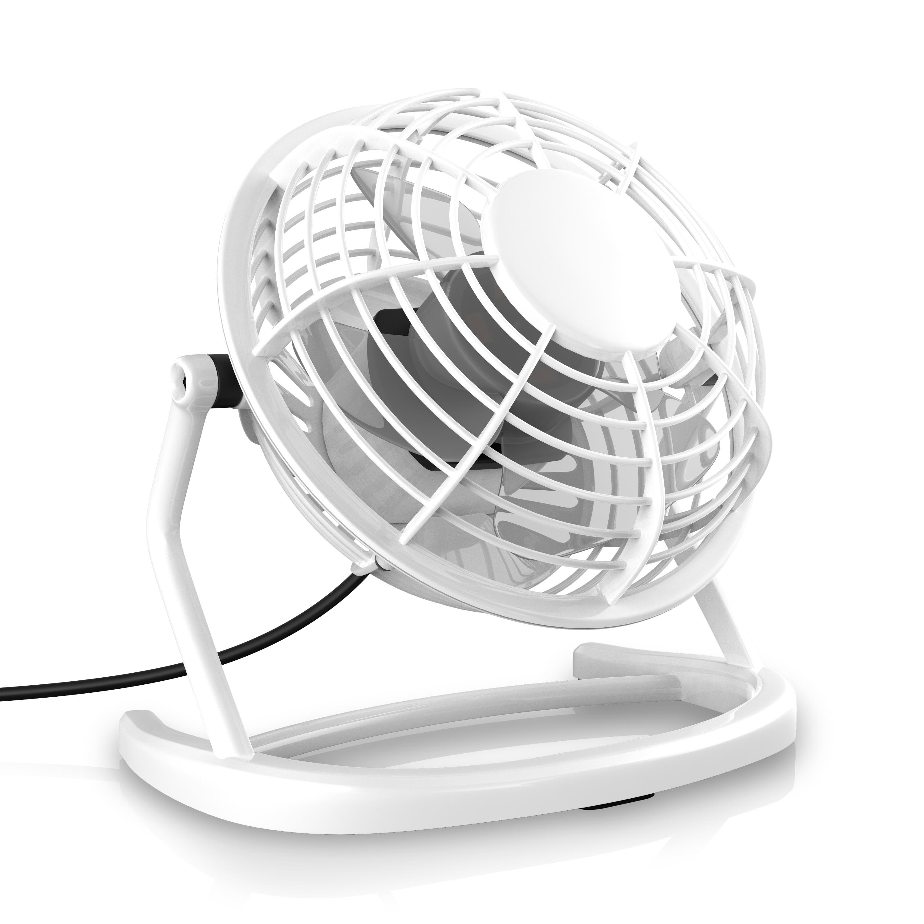 CSL Mini USB-Ventilator, Tischventilator neigbar, An/Aus-Schalter, optimal f&uuml;r den Schreibtisch, wei&szlig; - Bild 1