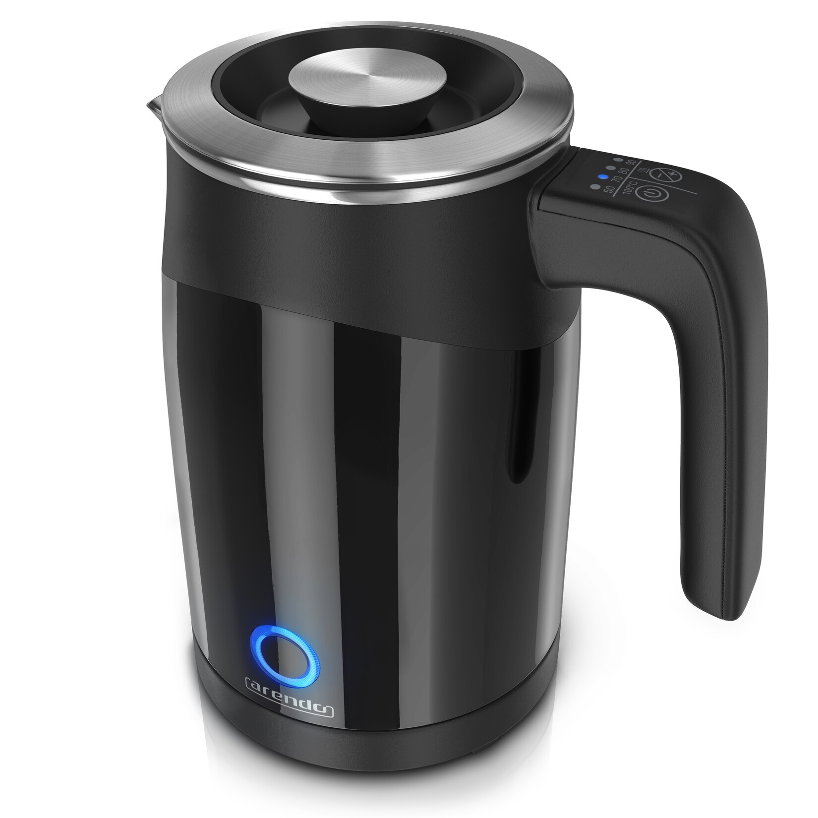 Wasserkocher , 1100 W, Edelstahl Single Reisewasserkocher Mini, Temperatureinstellung, schwarz