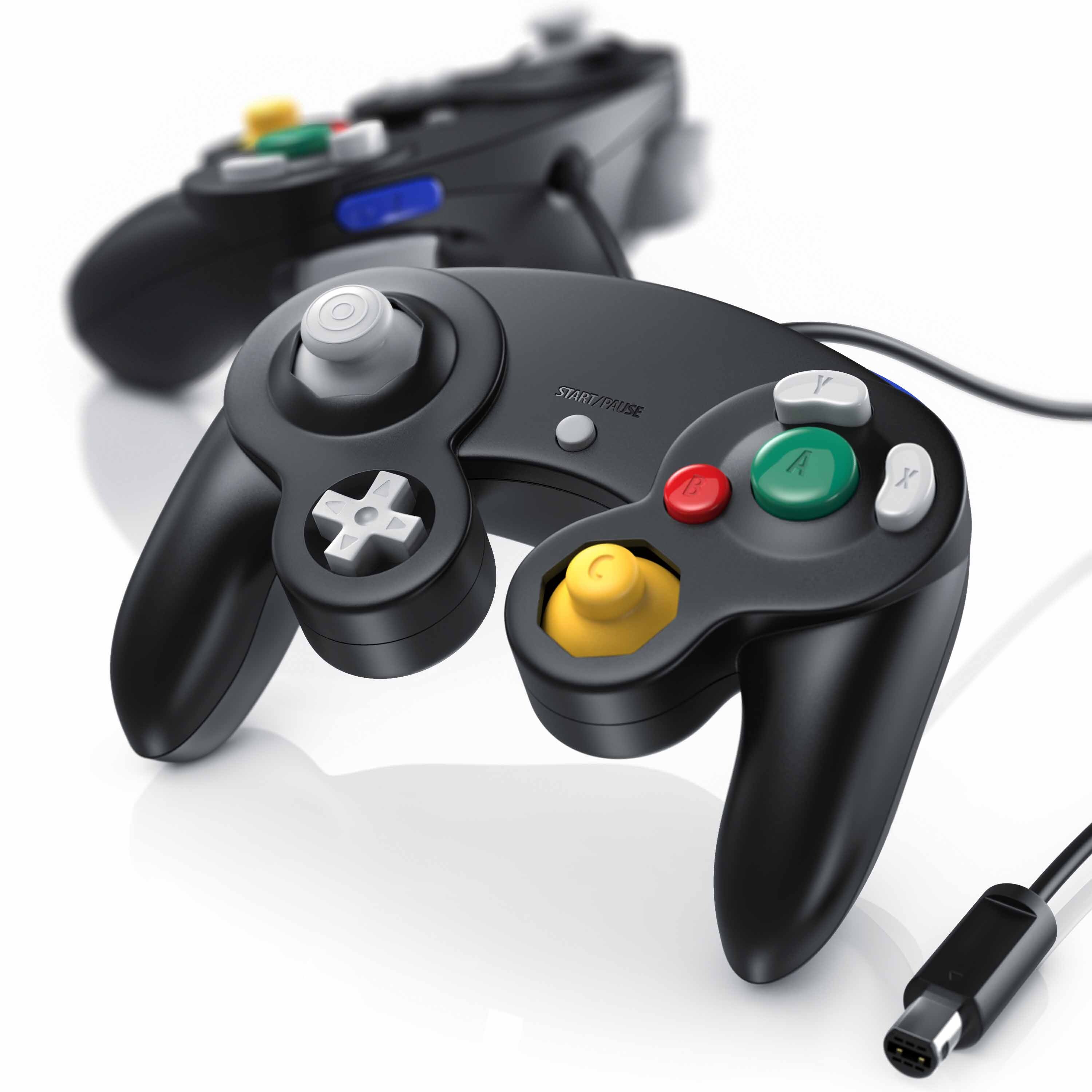 CSL 2x Nintendo-Controller, Gamepad f&uuml;r Nintendo GameCube / Wii Vibrationseffekte / ergonomisch - Bild 1