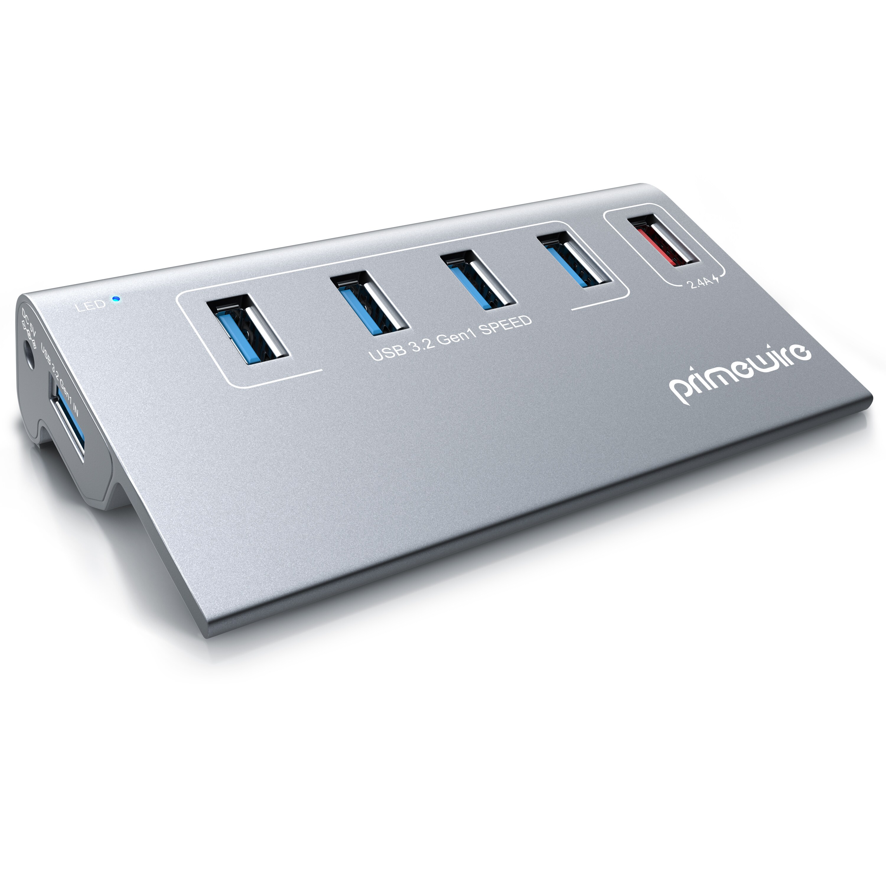 Primewire - USB HUB 3.2 Gen1, USB Adapter, USB Verteiler, 5-Port, kompatibel mit Windows Desktop-PCs, Notebooks, Laptops, MacBooks (bis 2015), Mac - Bild 1