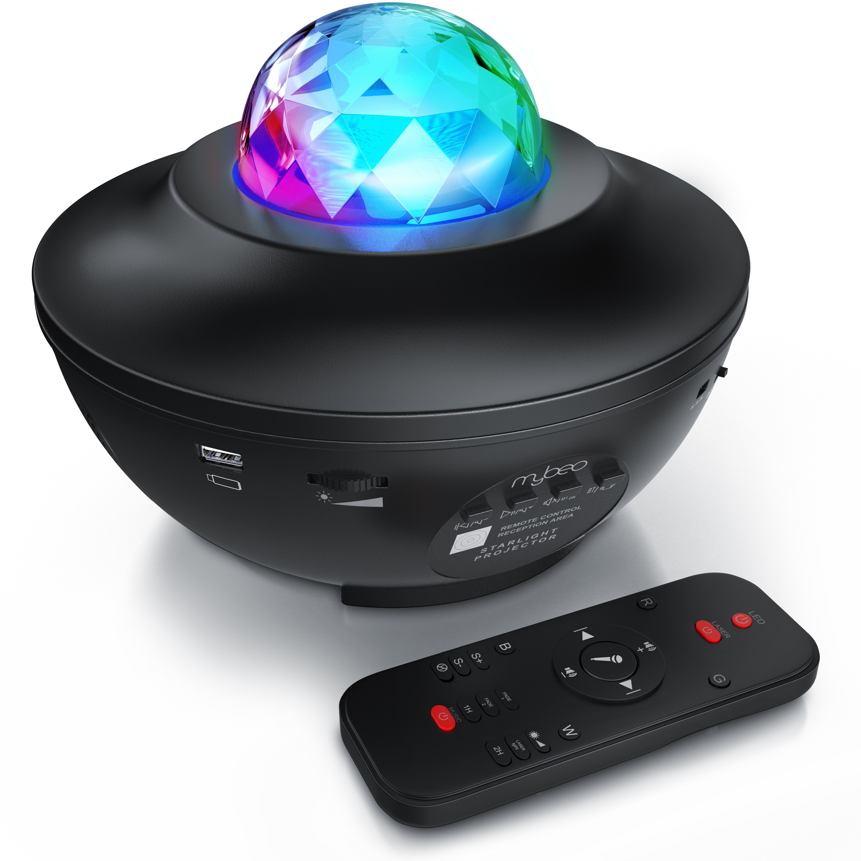 MyBeo LED Sternenhimmel Projektor - Kinder Erwachsene - Sternenprojektor Nachtlicht - Sternenlicht Projektor mit 360&deg;Drehen Ozeanwellen - Bluetooth - Bild 1