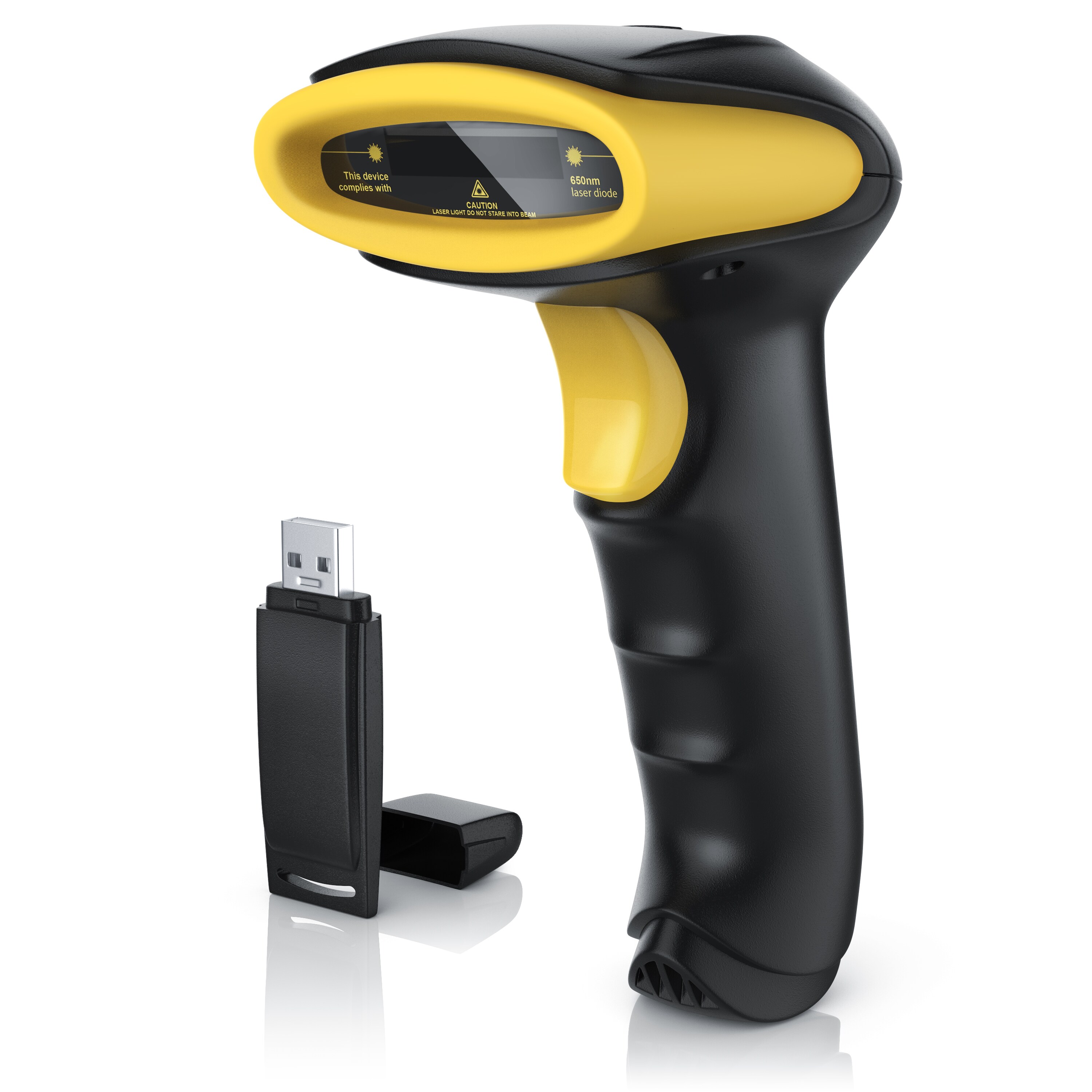 Aplic Kabelloser Laser Barcode Scanner - pr&auml;zises & schnelles Lesen 6 Scan-Modi / 1400mAh Akku - Bild 1