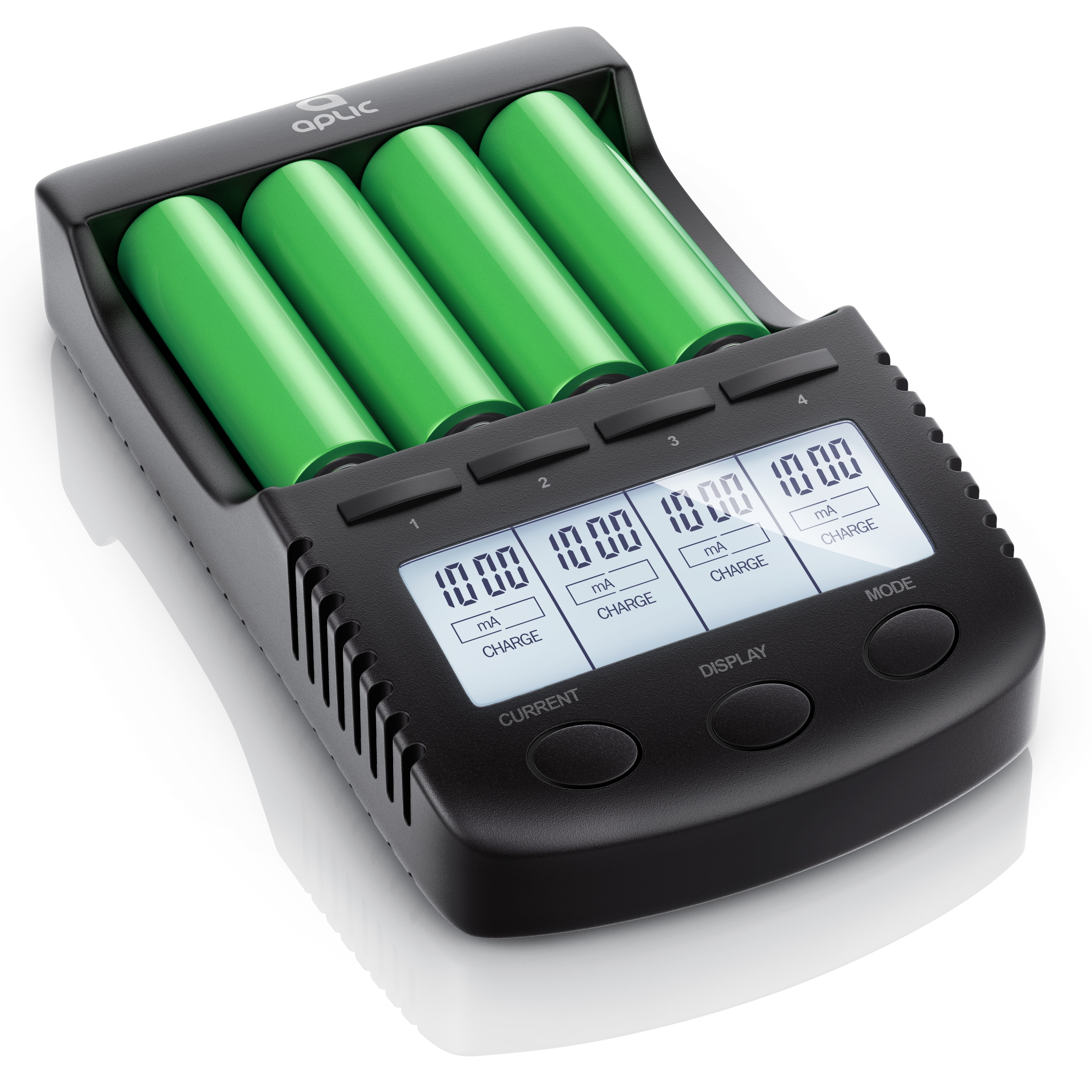 Aplic Batterie-Ladeger&auml;t 1000 mA, f&uuml;r Akku, mit USB-Ladeport f&uuml;r Li-ion / 18650 / Ni-MH / Ni-CD Akkus - Bild 1