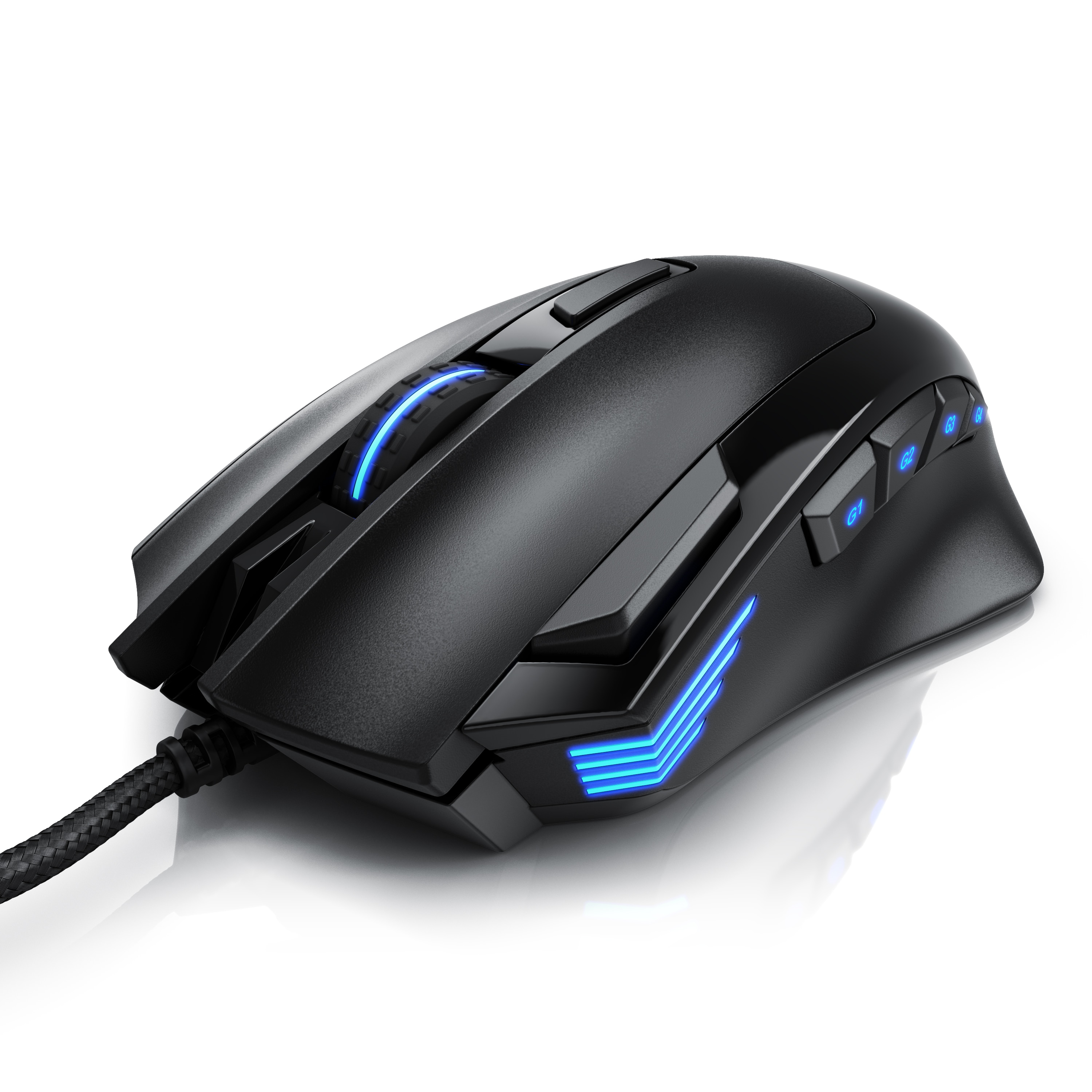 CSL Gaming-Maus kabelgebunden, 125 dpi, optische Gaming Maus, Farbwechsel, 9 Tasten, 600 bis 4800dpi - Bild 1
