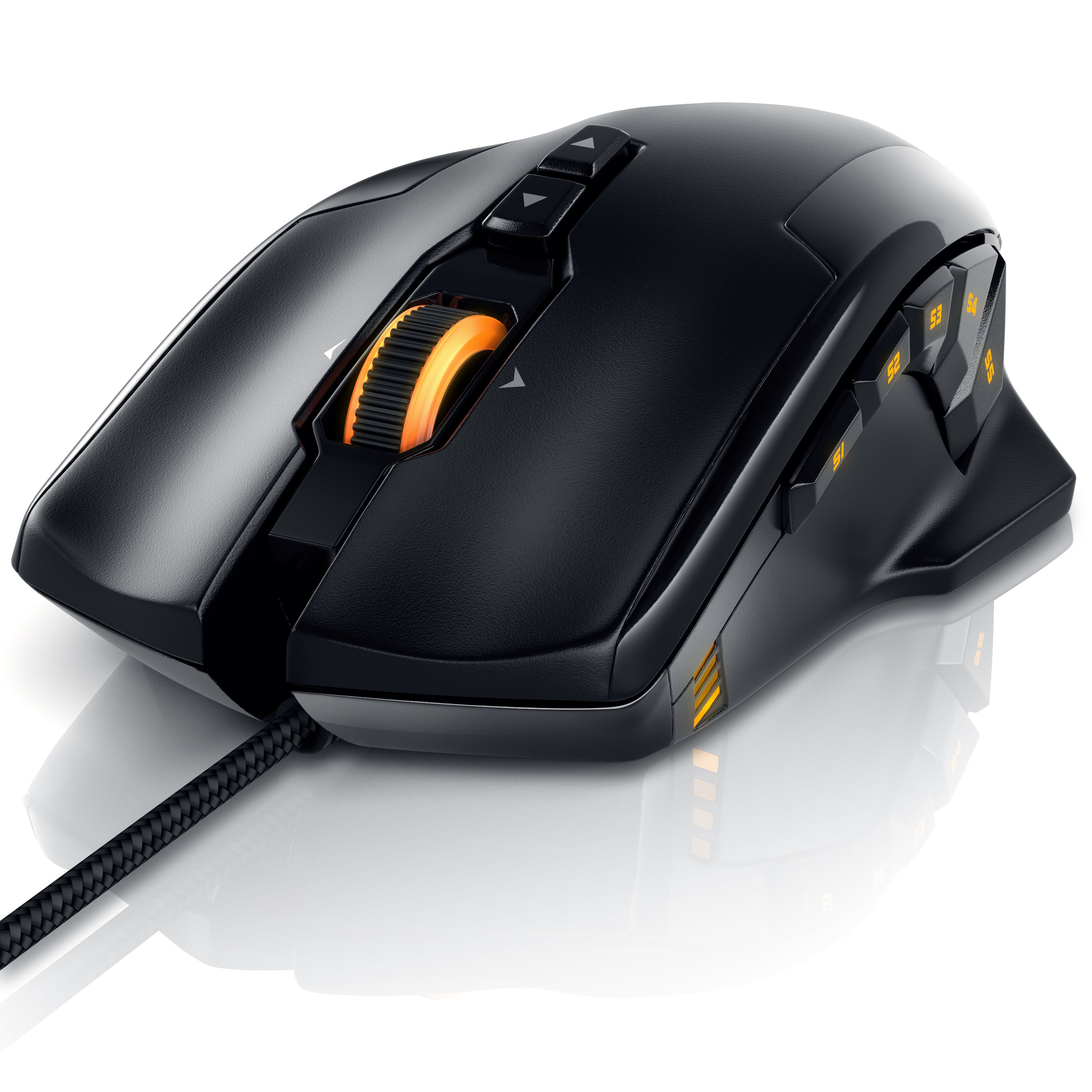 Titanwolf Gaming-Maus kabelgebunden, USB Gaming Laser Mouse mit 10800 dpi, RGB LEDs, Gewichts-Justierung - Bild 1